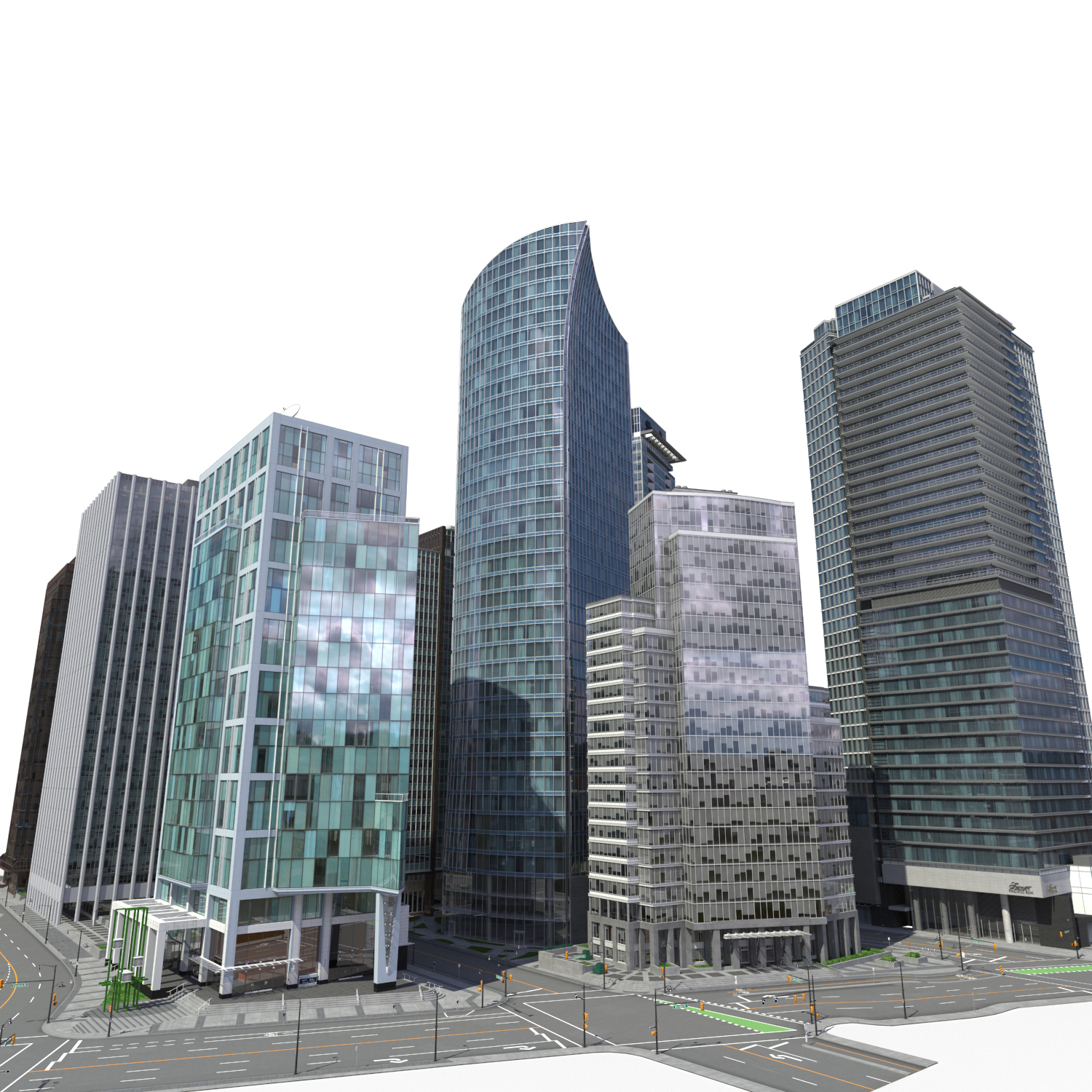 3ds max city block buildings