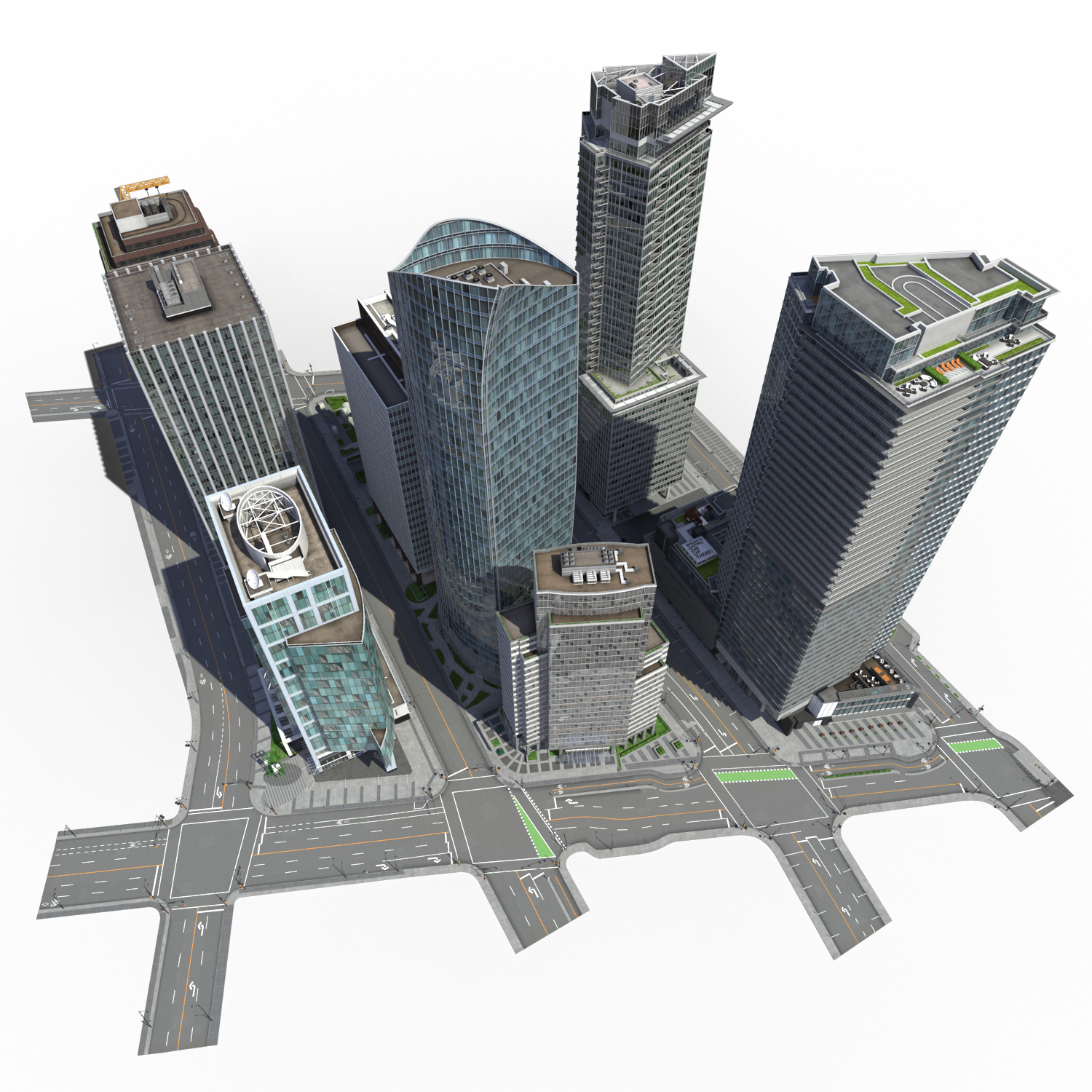 3ds max city block buildings