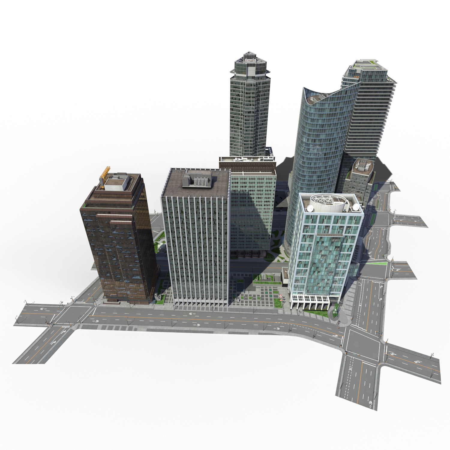 3ds max city block buildings