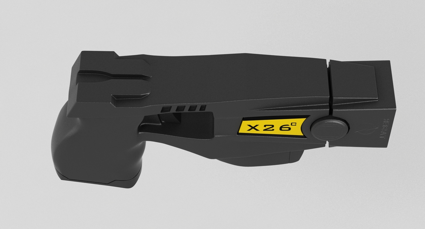 taser gun 3d max