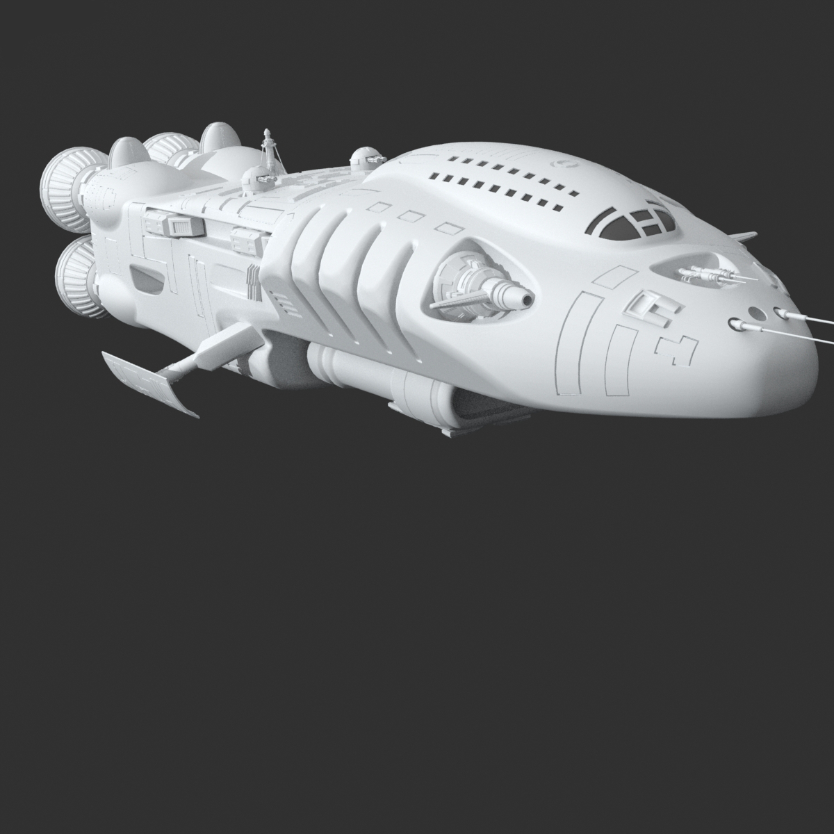 3d model futuristic spaceship