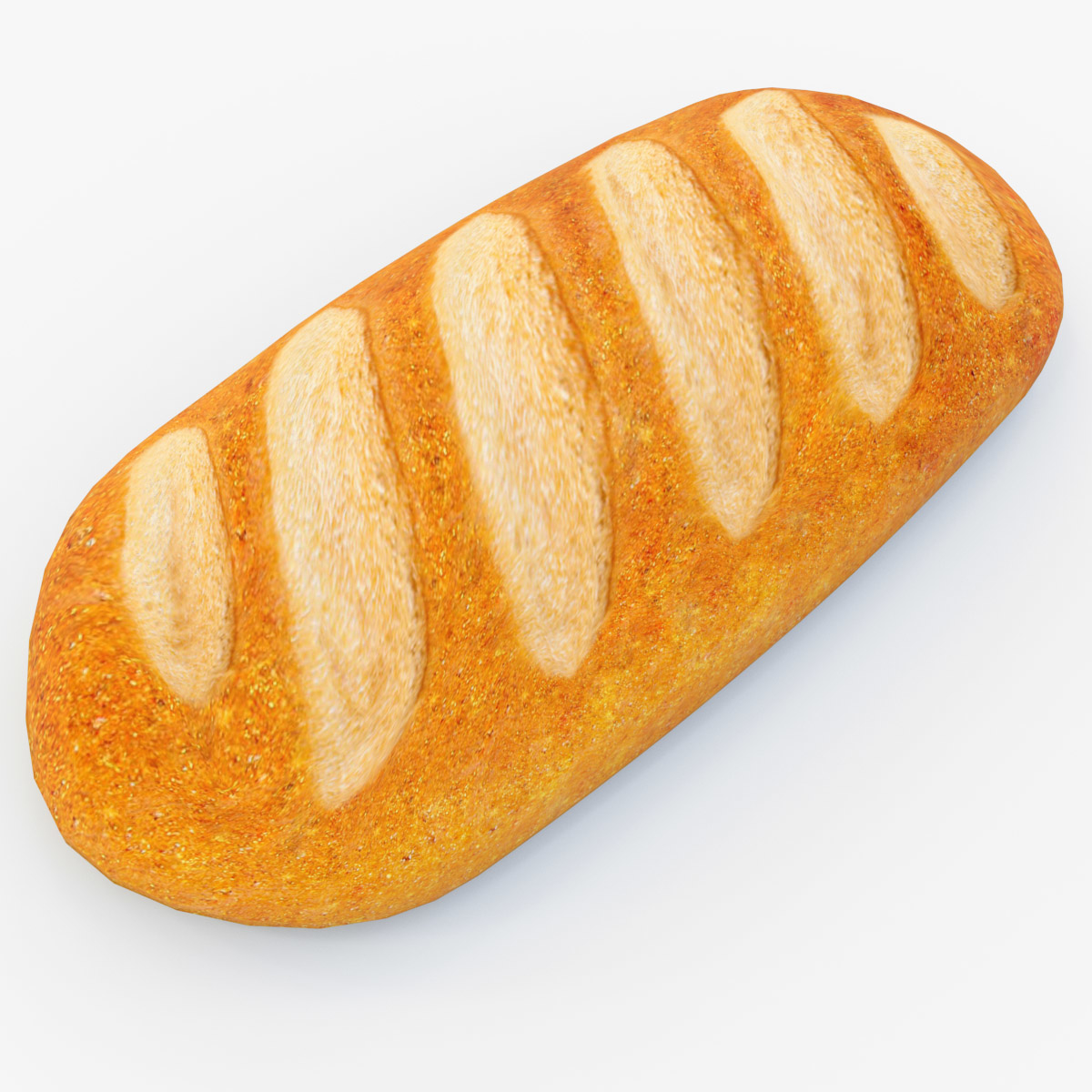长条面包3d模型