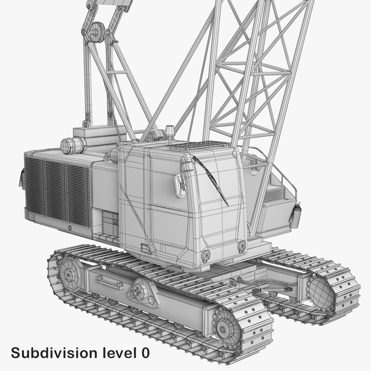 履带式起重机3d模型