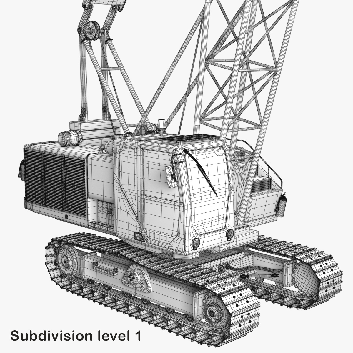 履带式起重机3d模型