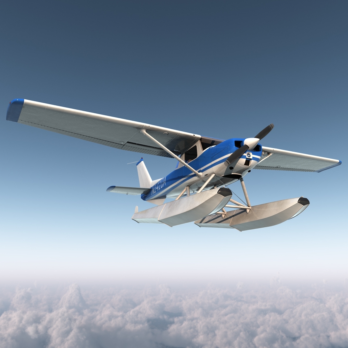 max cessna 150 seaplane rigged