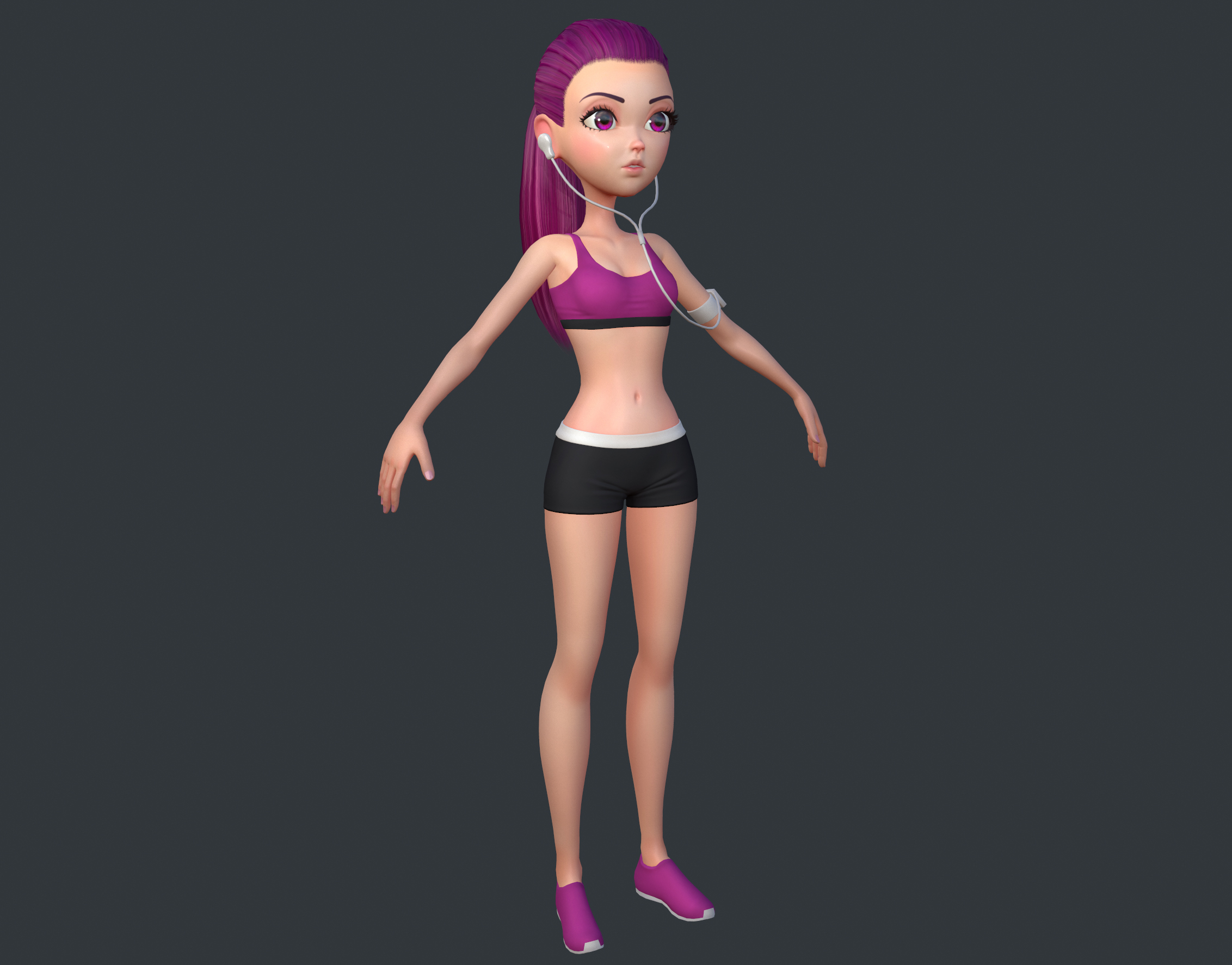 cartoon sport girl