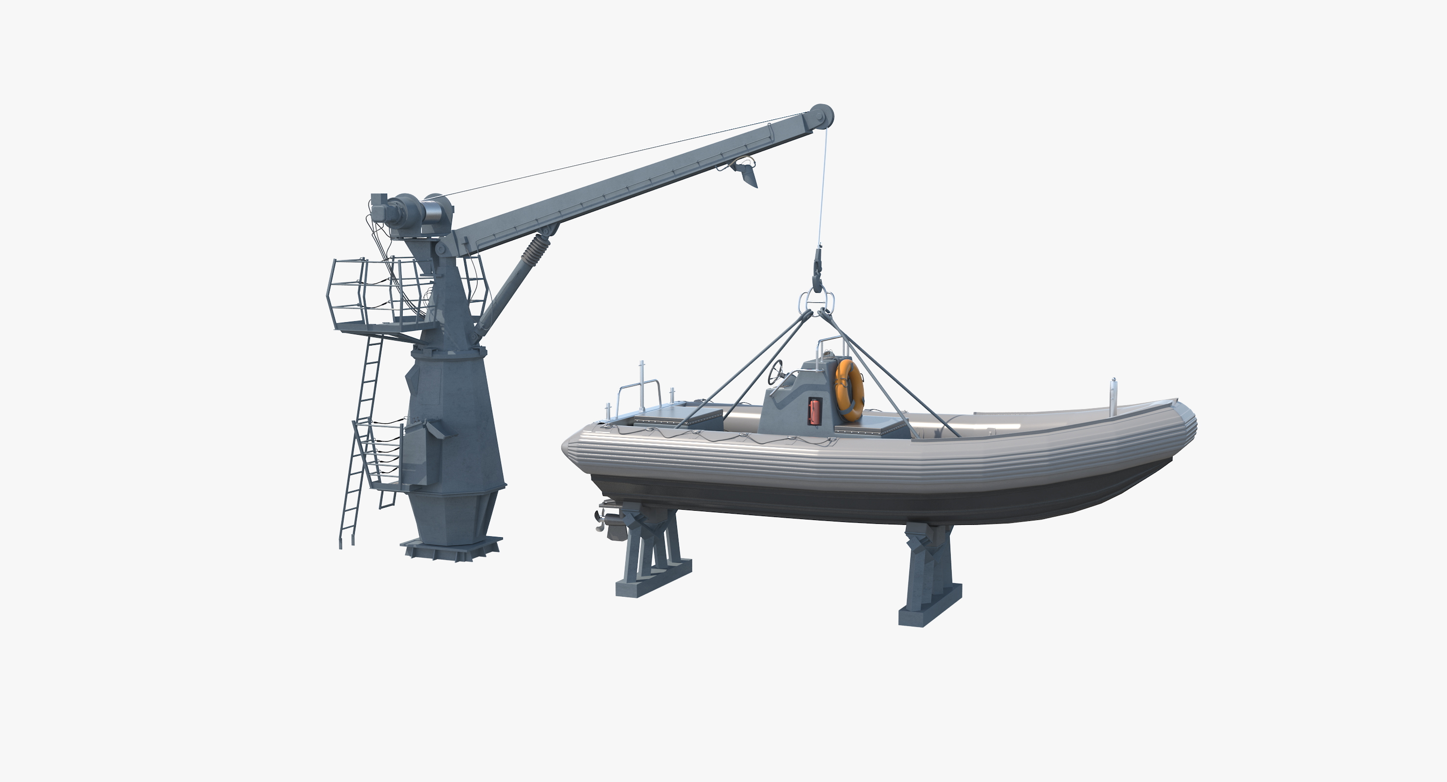 rhib with davit