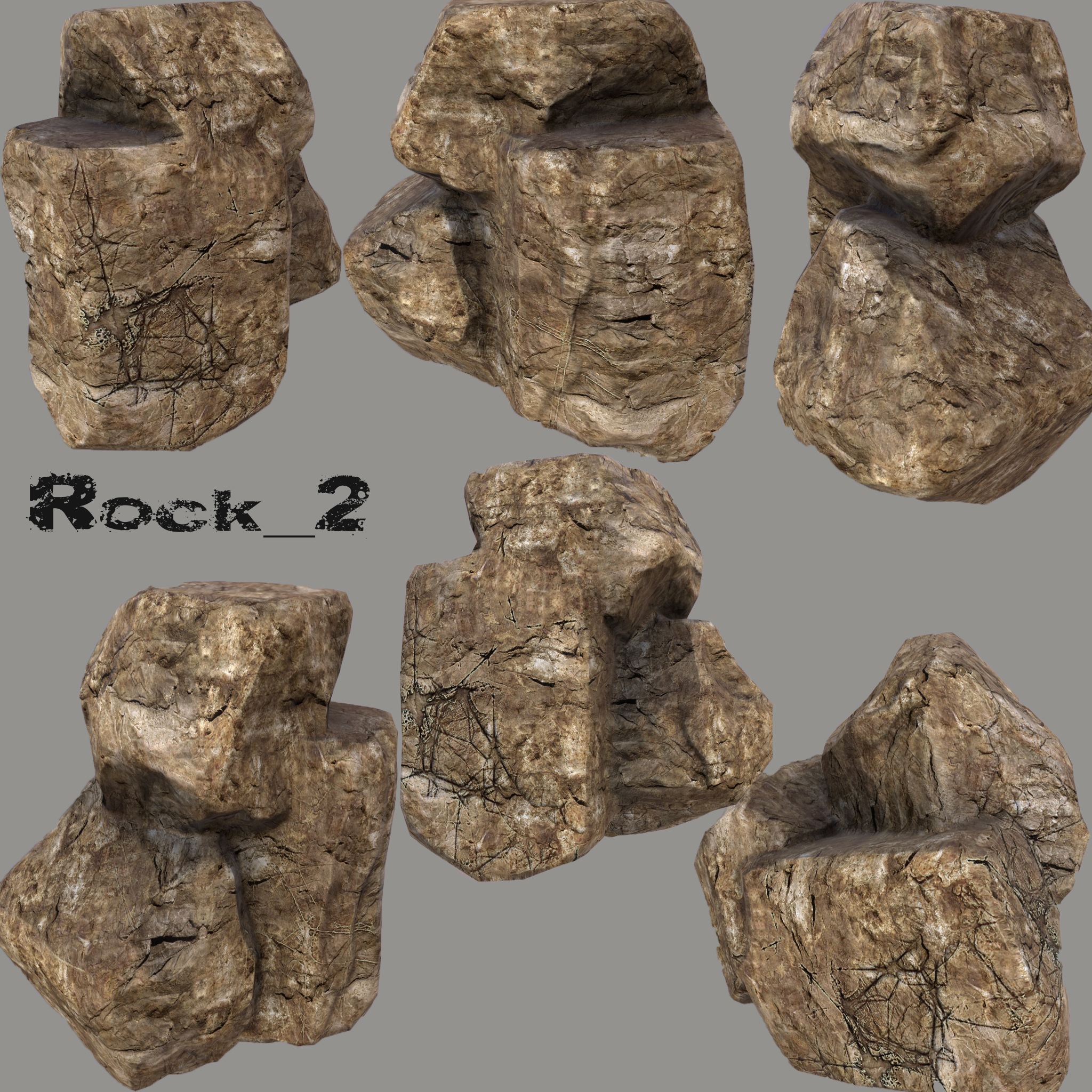 3d stone 2 model