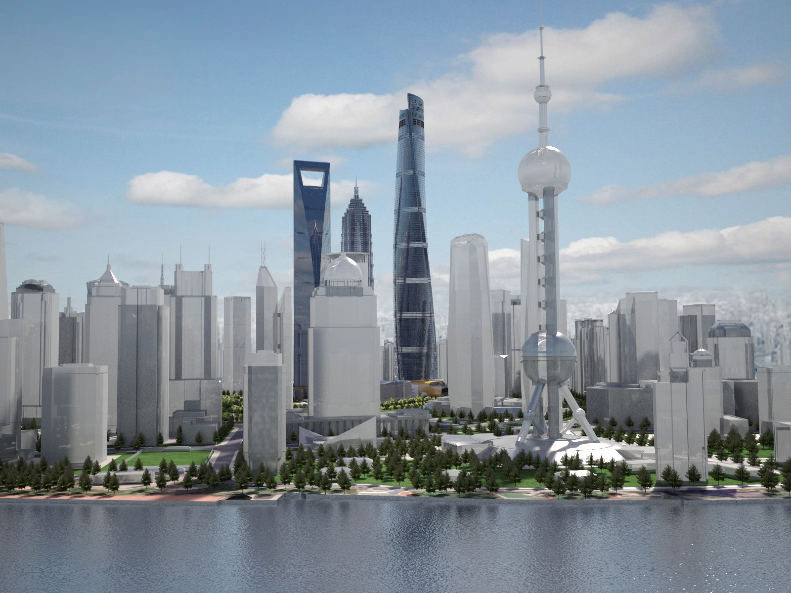 上海中心大厦3d模型