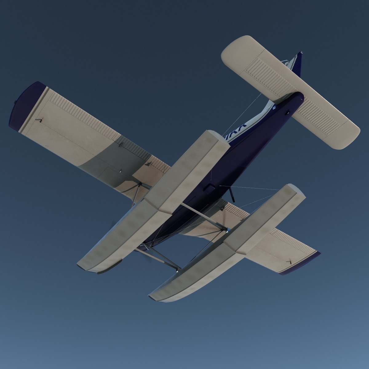 light aircraft piper pa-28 cherokee seaplane 2 3d