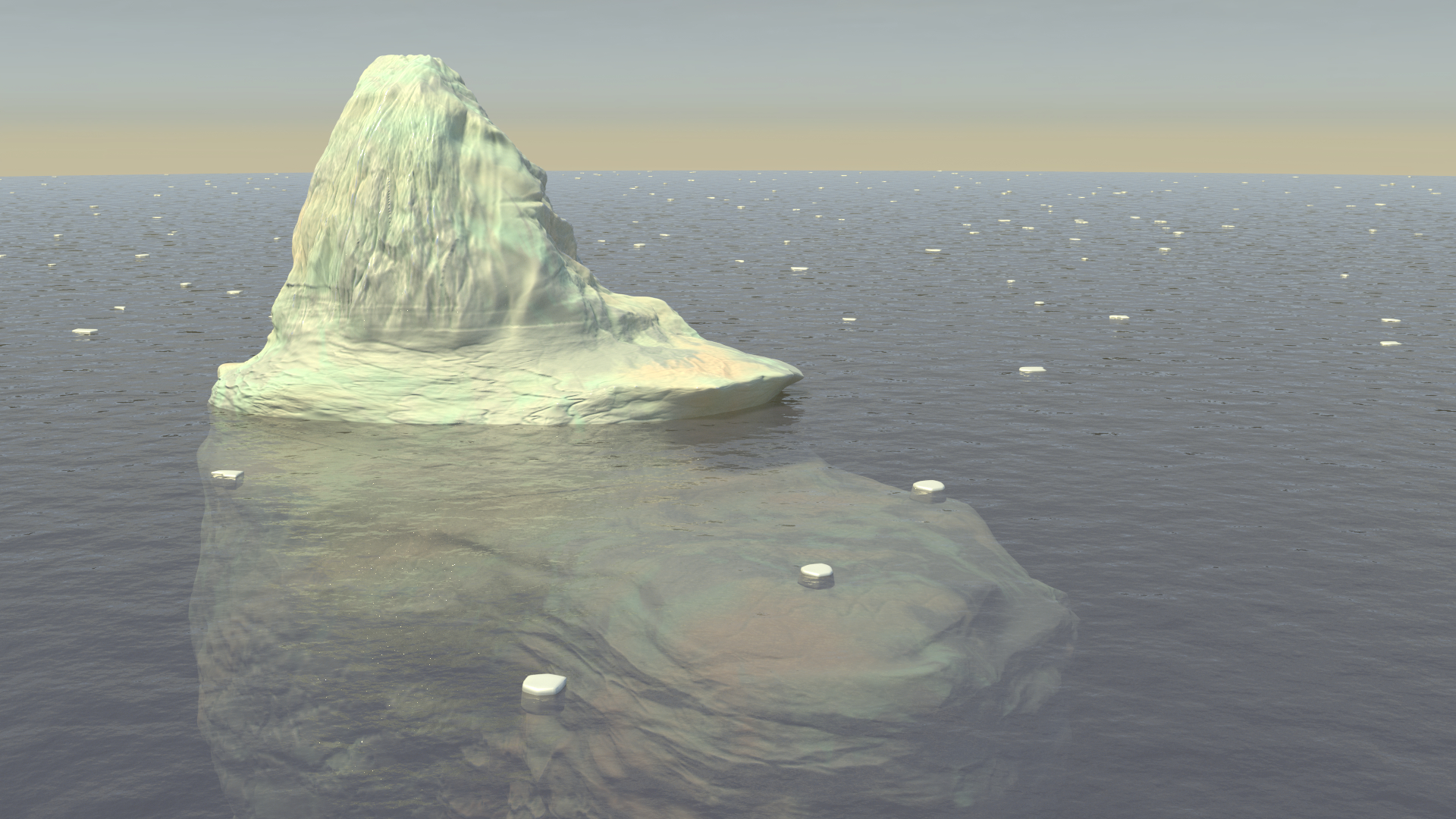 3d iceberg ice berg model