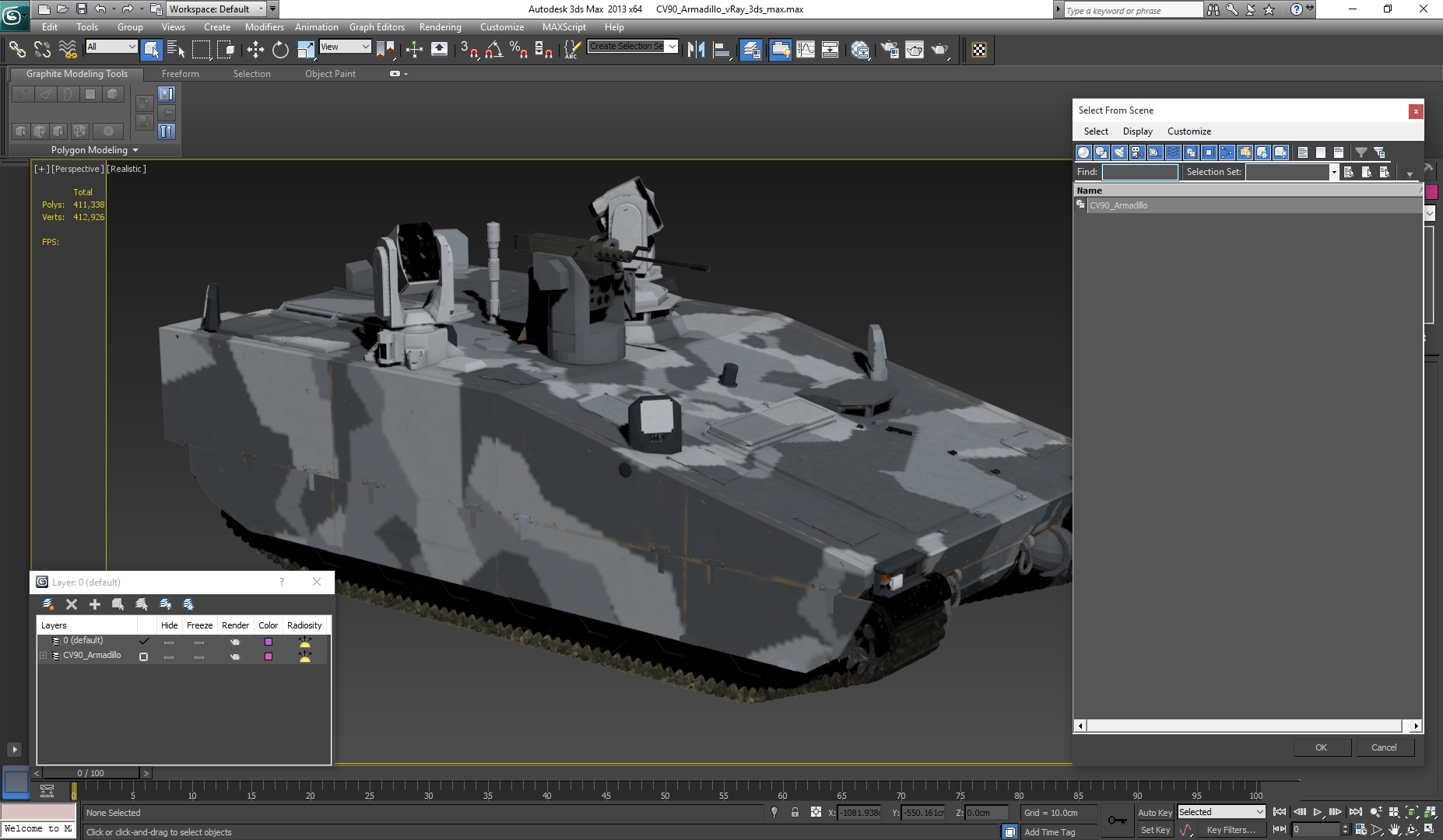 cv90 armadillo 3d max