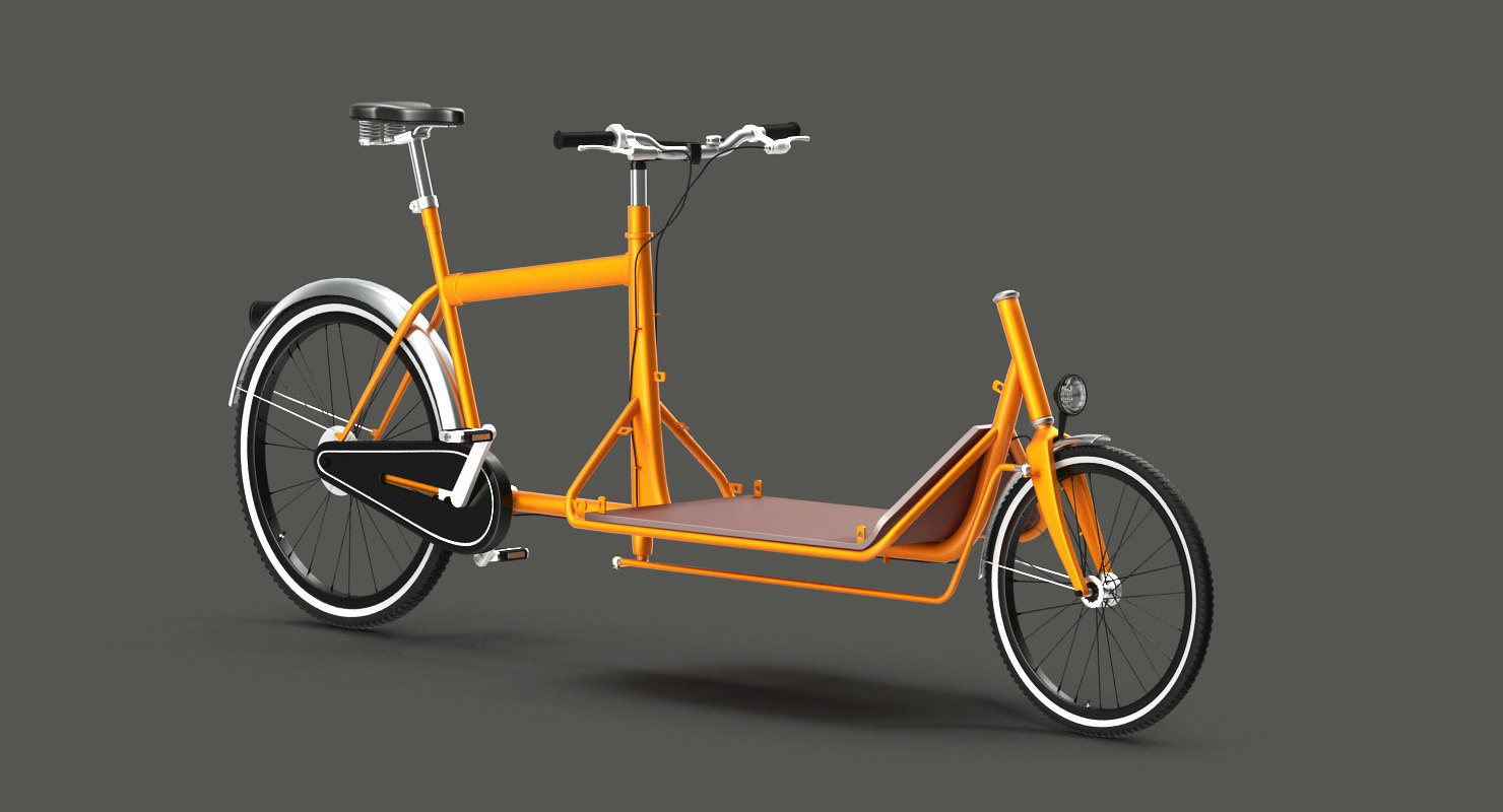 freight bicycle cargo bike 3d model