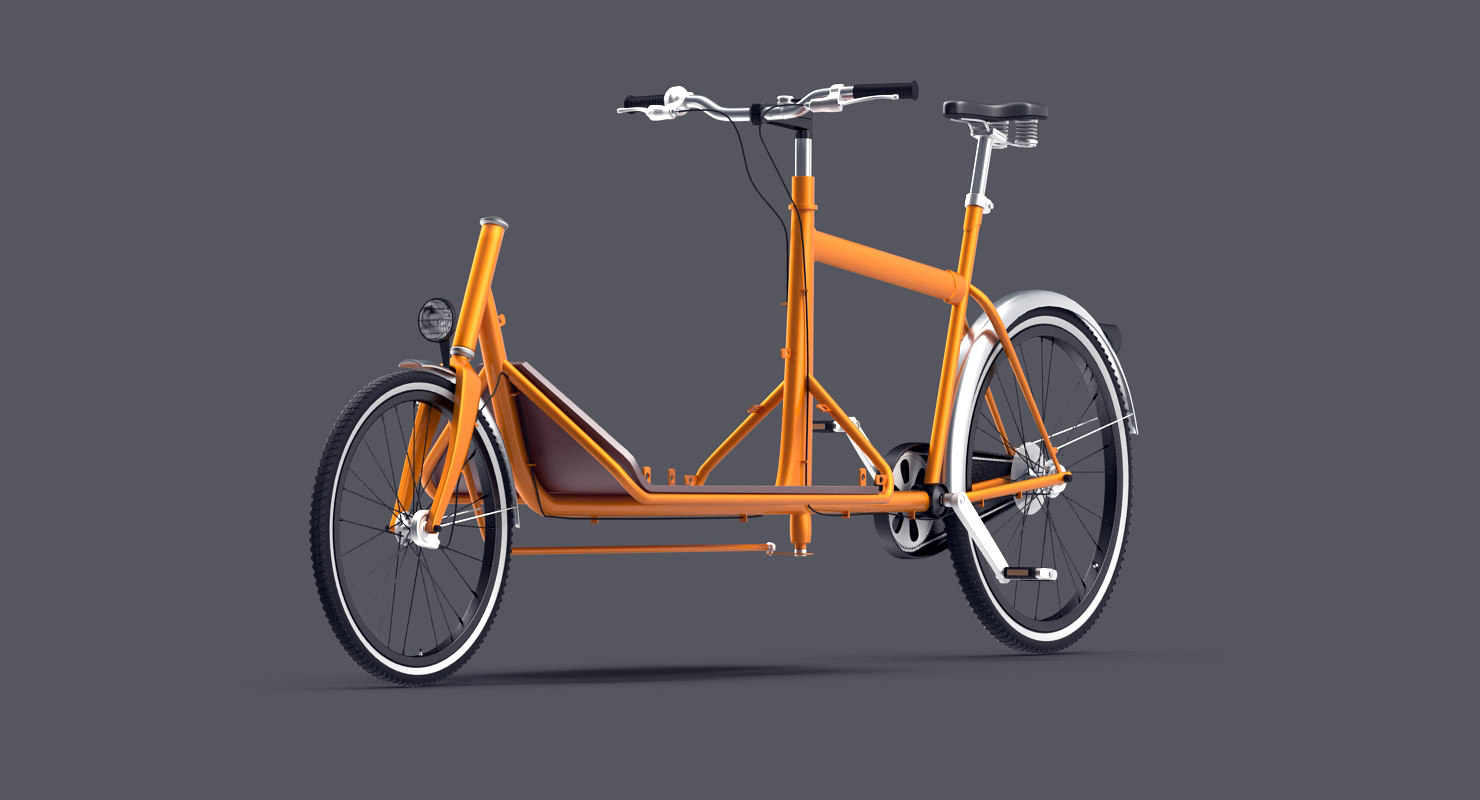 freight bicycle cargo bike 3d model