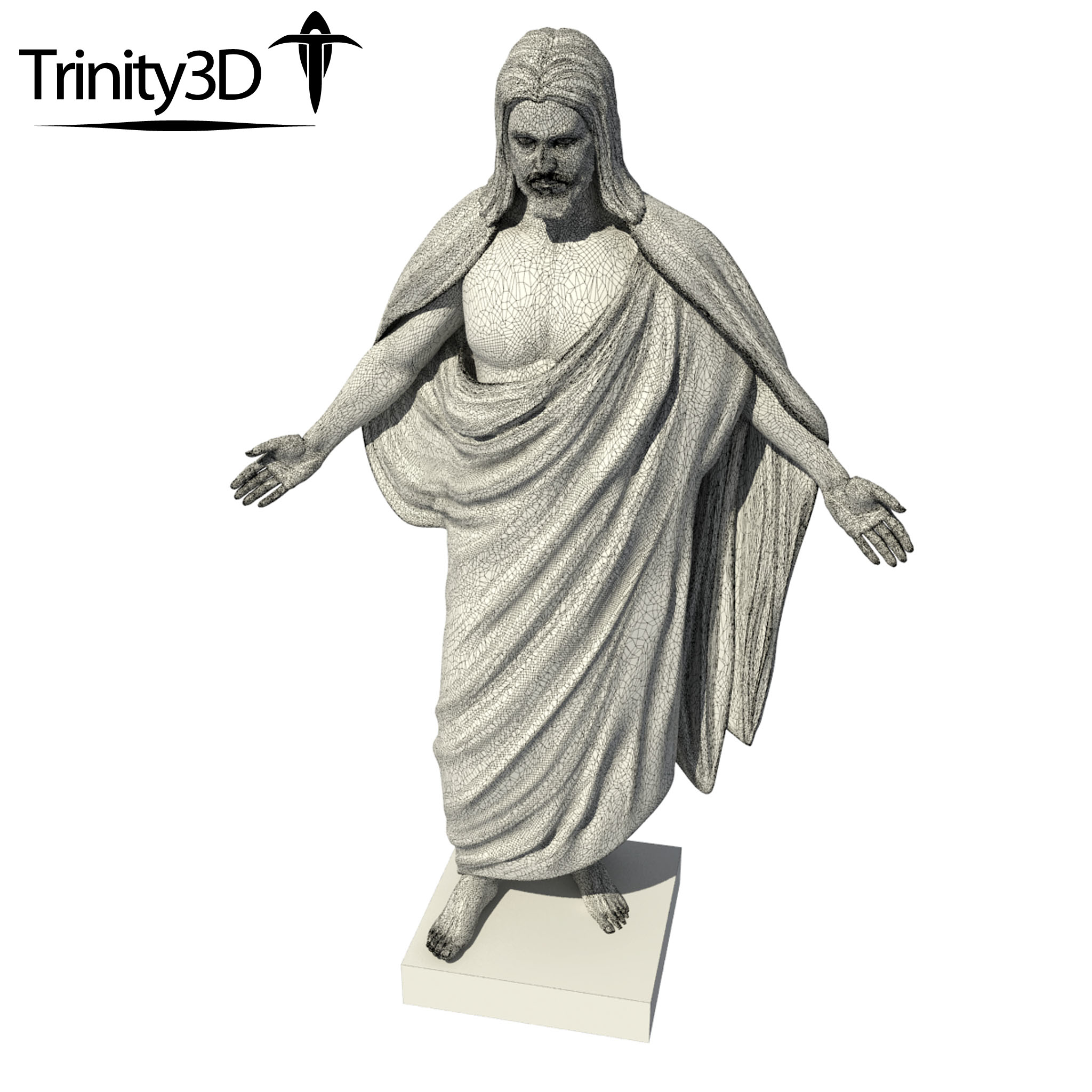 后期圣徒耶稣雕像3d模型