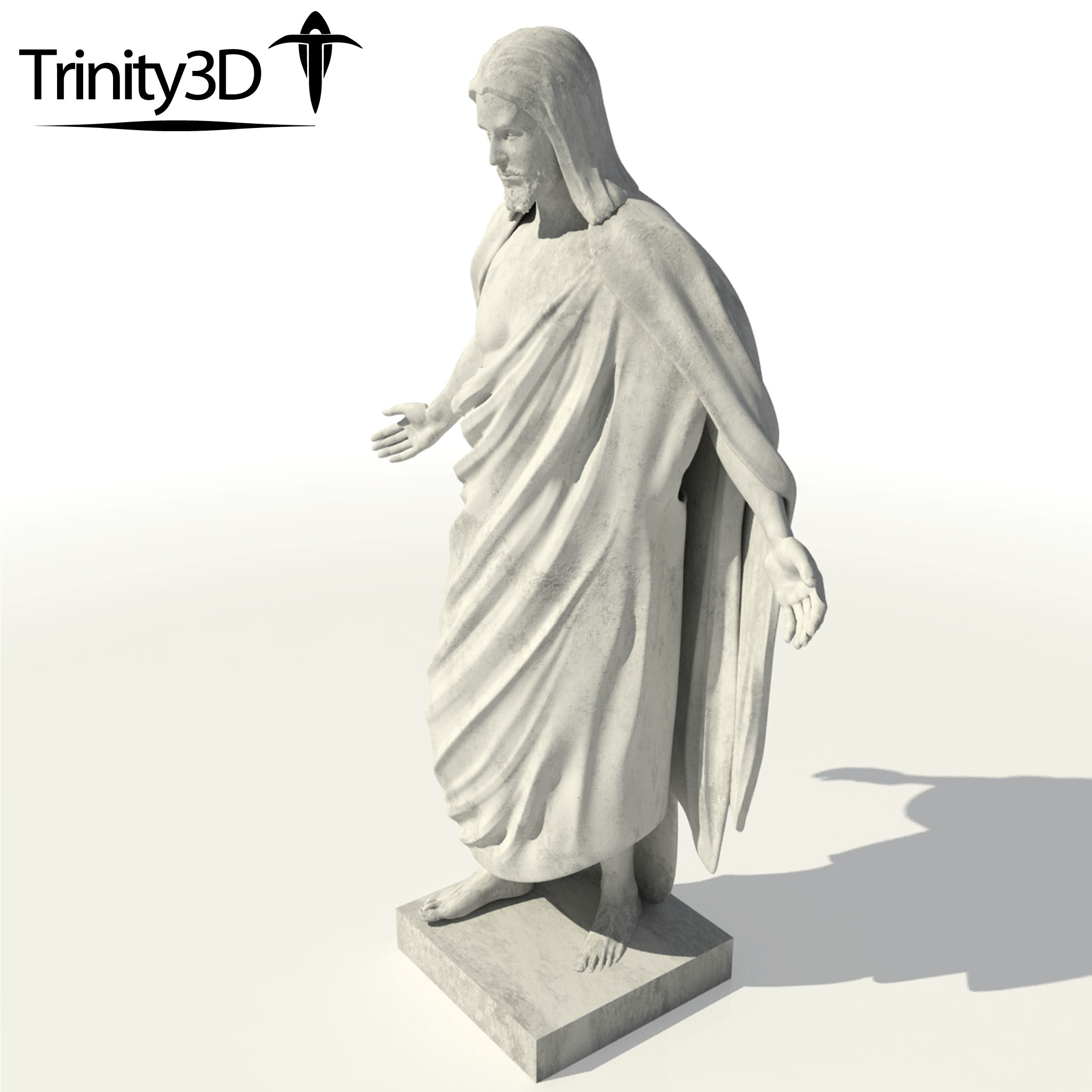 后期圣徒耶稣雕像3d模型