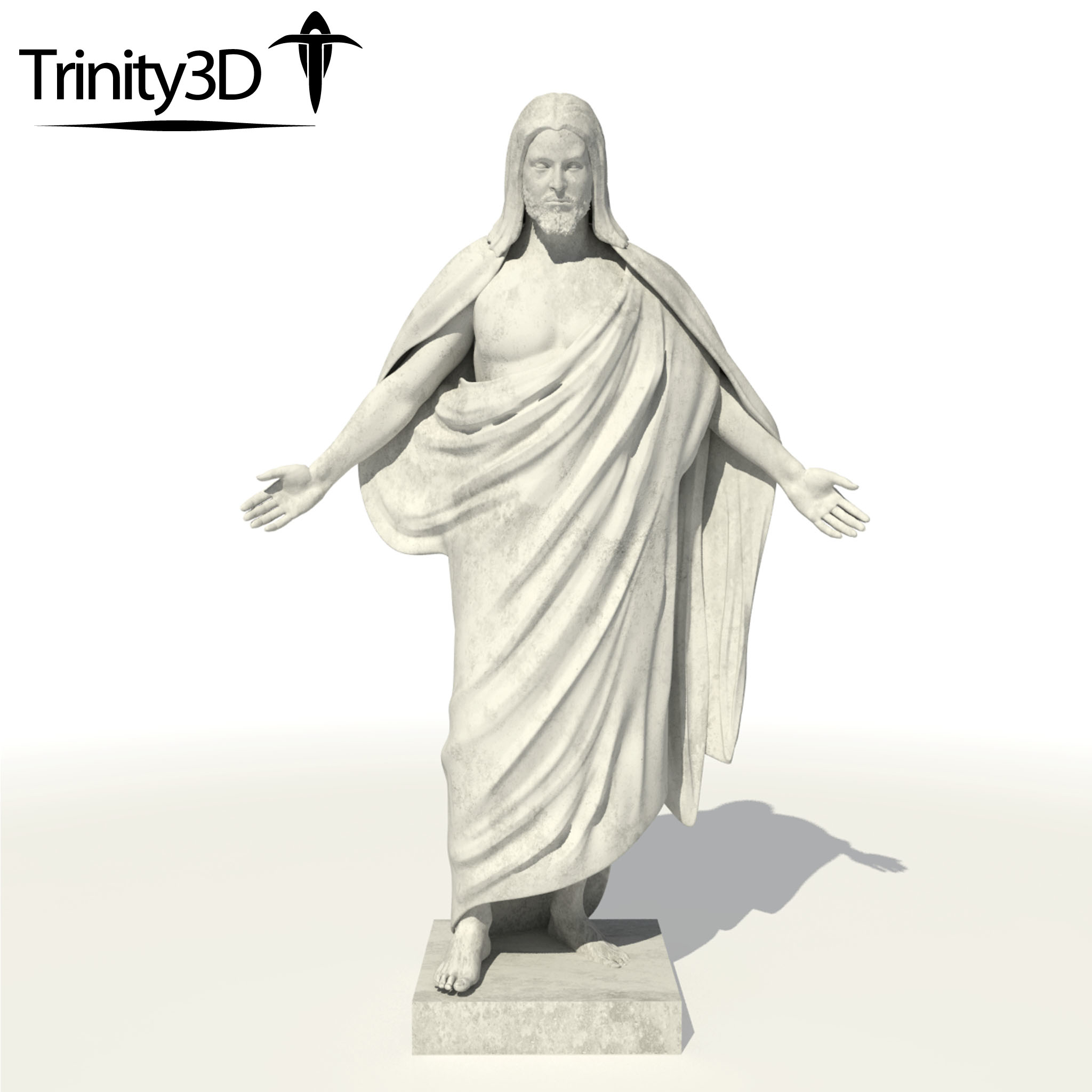 后期圣徒耶稣雕像3d模型
