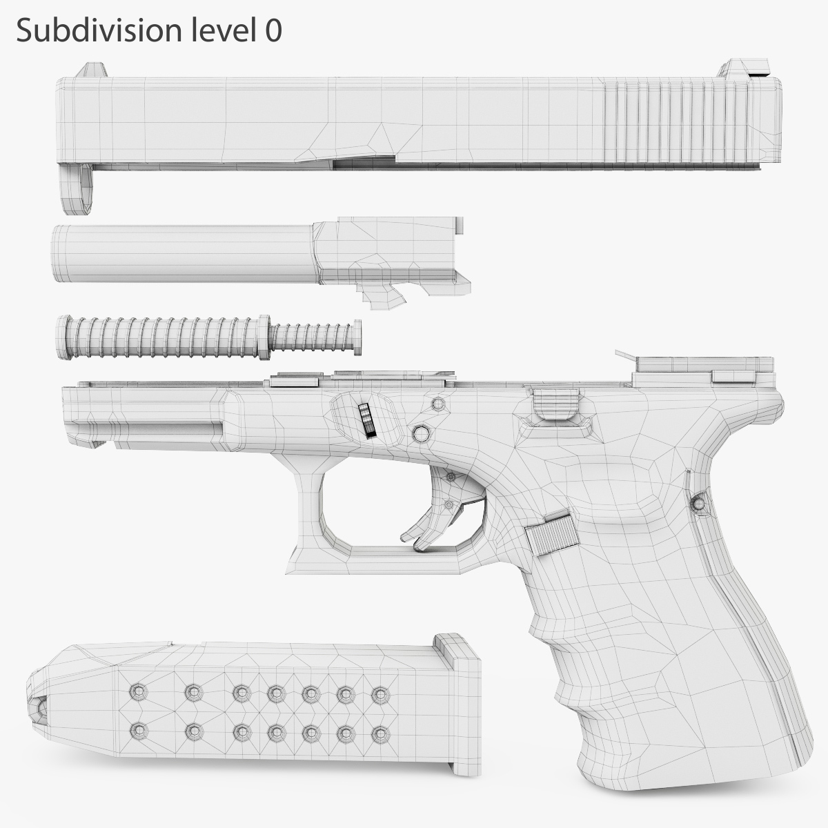 gun glock 19 gen43d模型