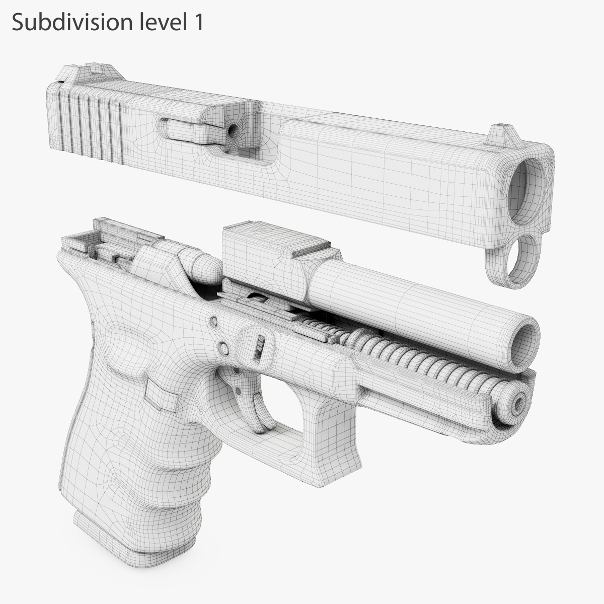 gun glock 19 gen43d模型