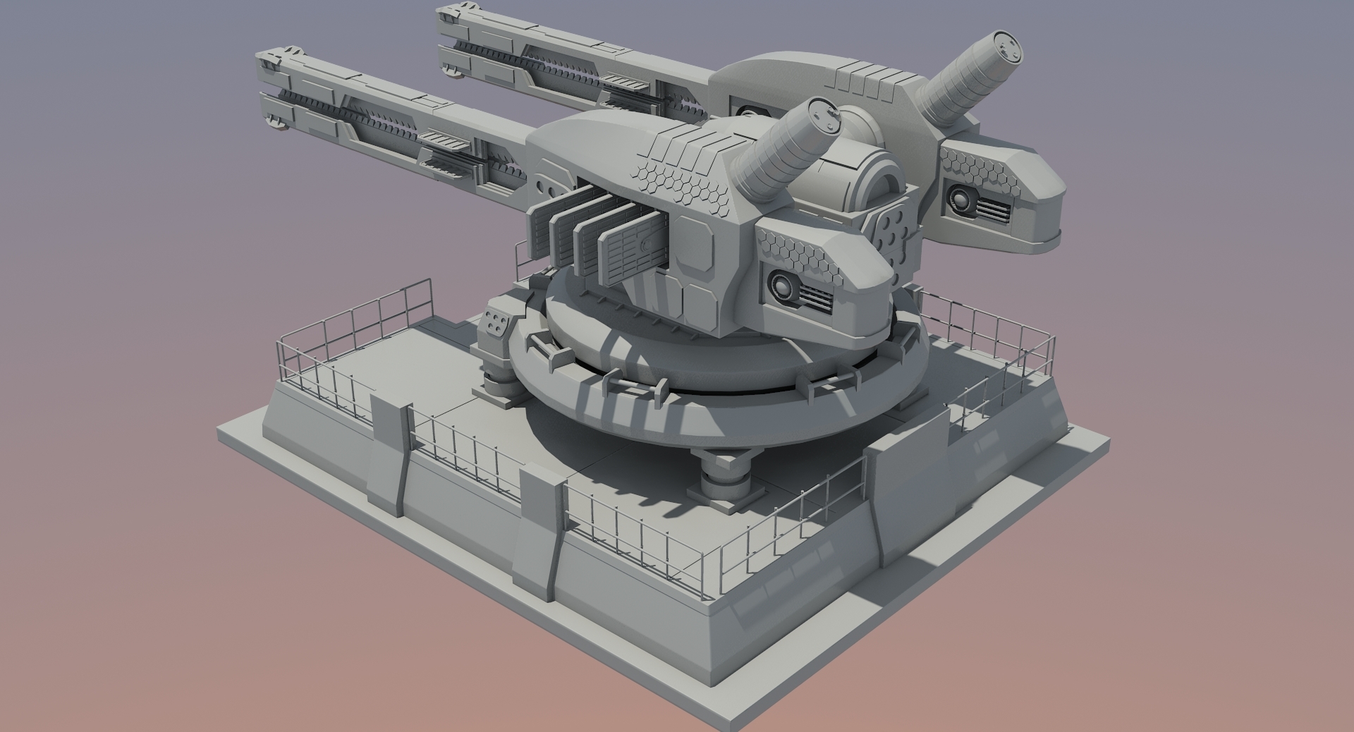轨道炮3d模型