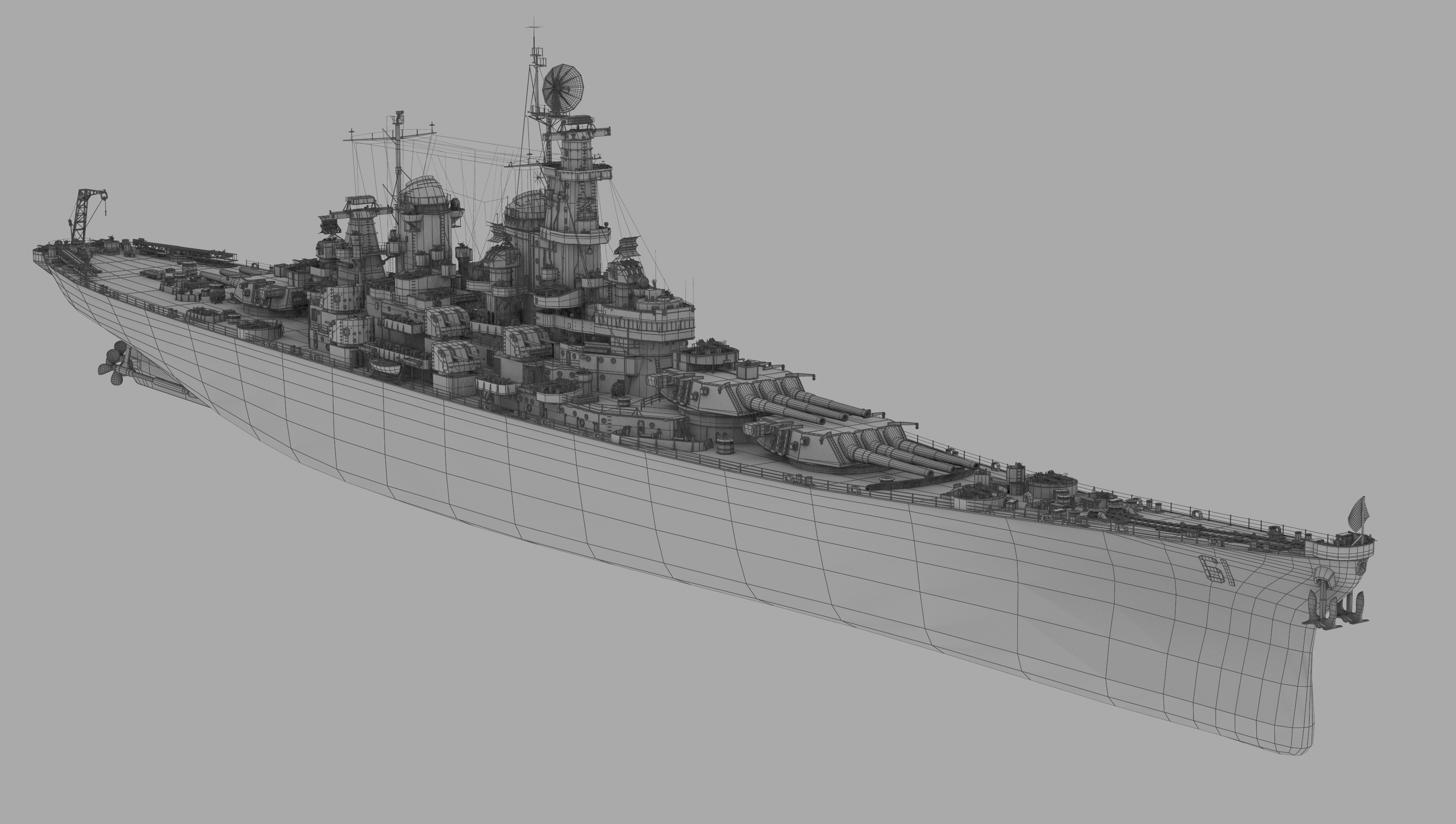 uss bb-61 class iowa battleship