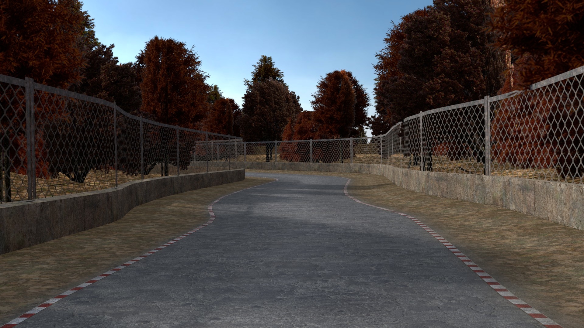 赛马跑道 - 在秋天森林里3d模型