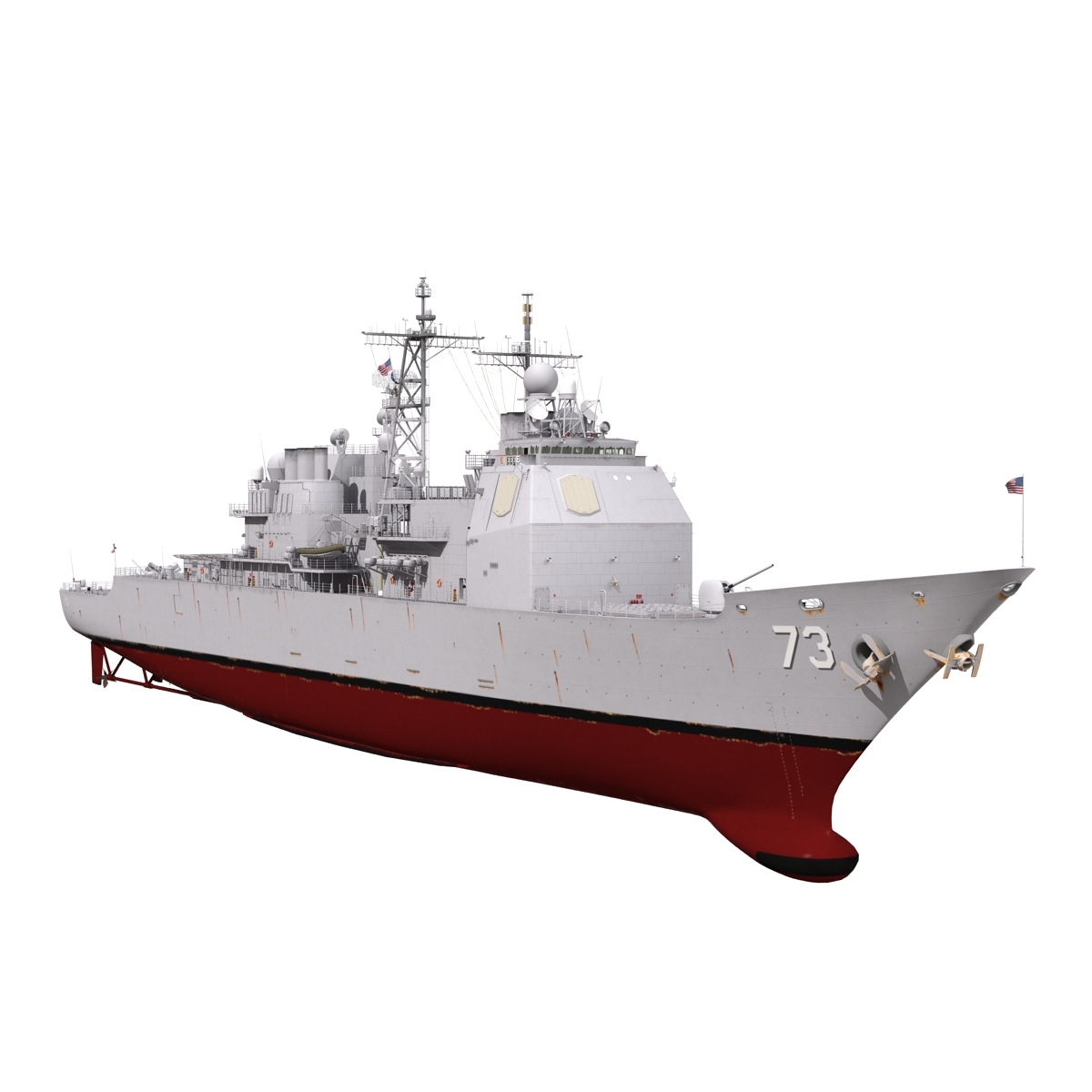 uss port royal cg-73 3d model