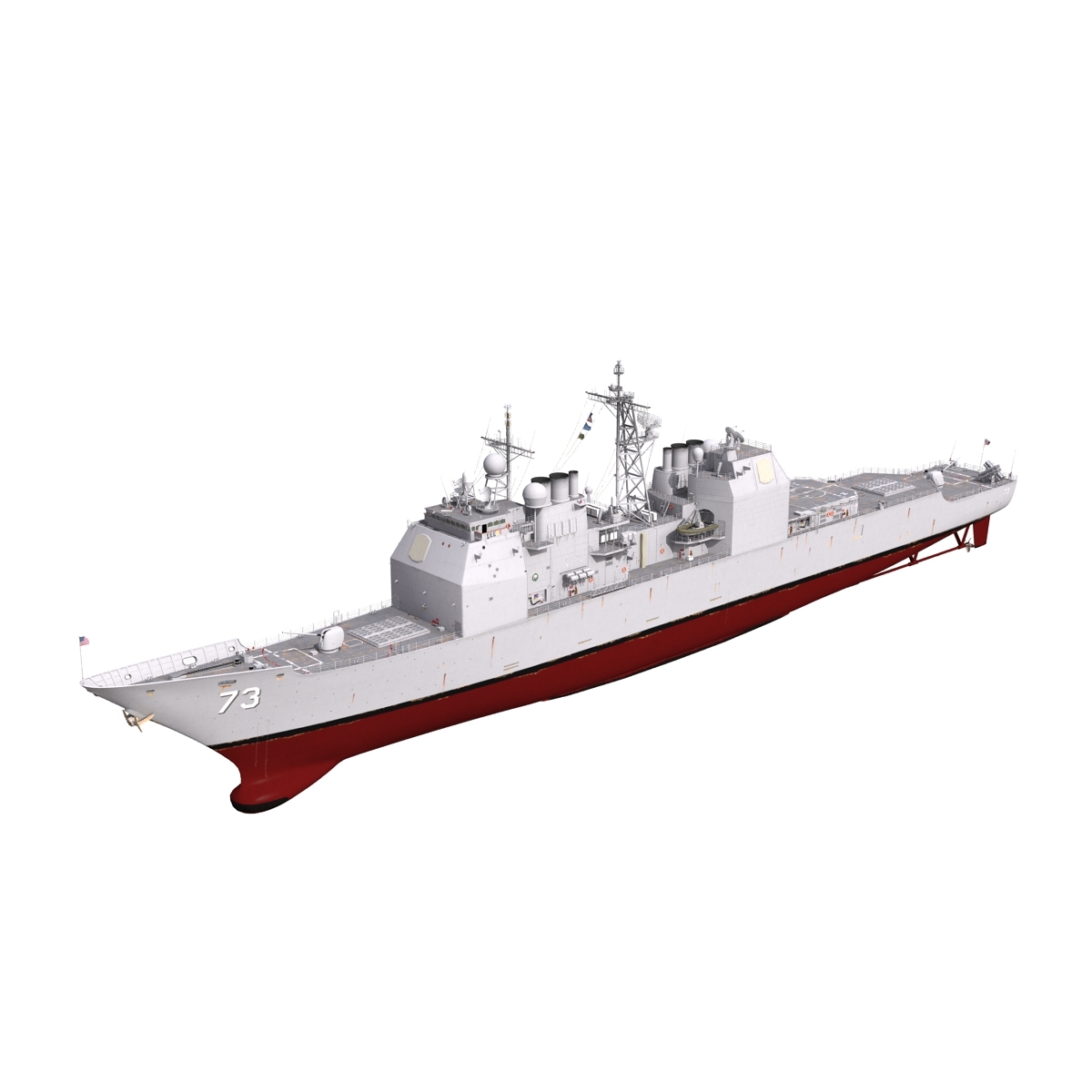 uss port royal cg-73 3d model