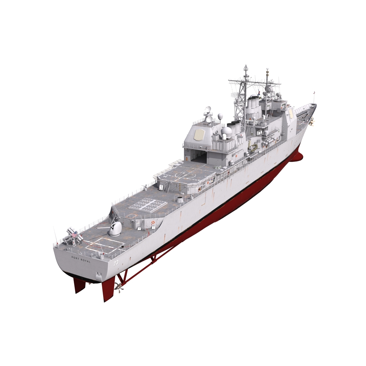 uss port royal cg-73 3d model