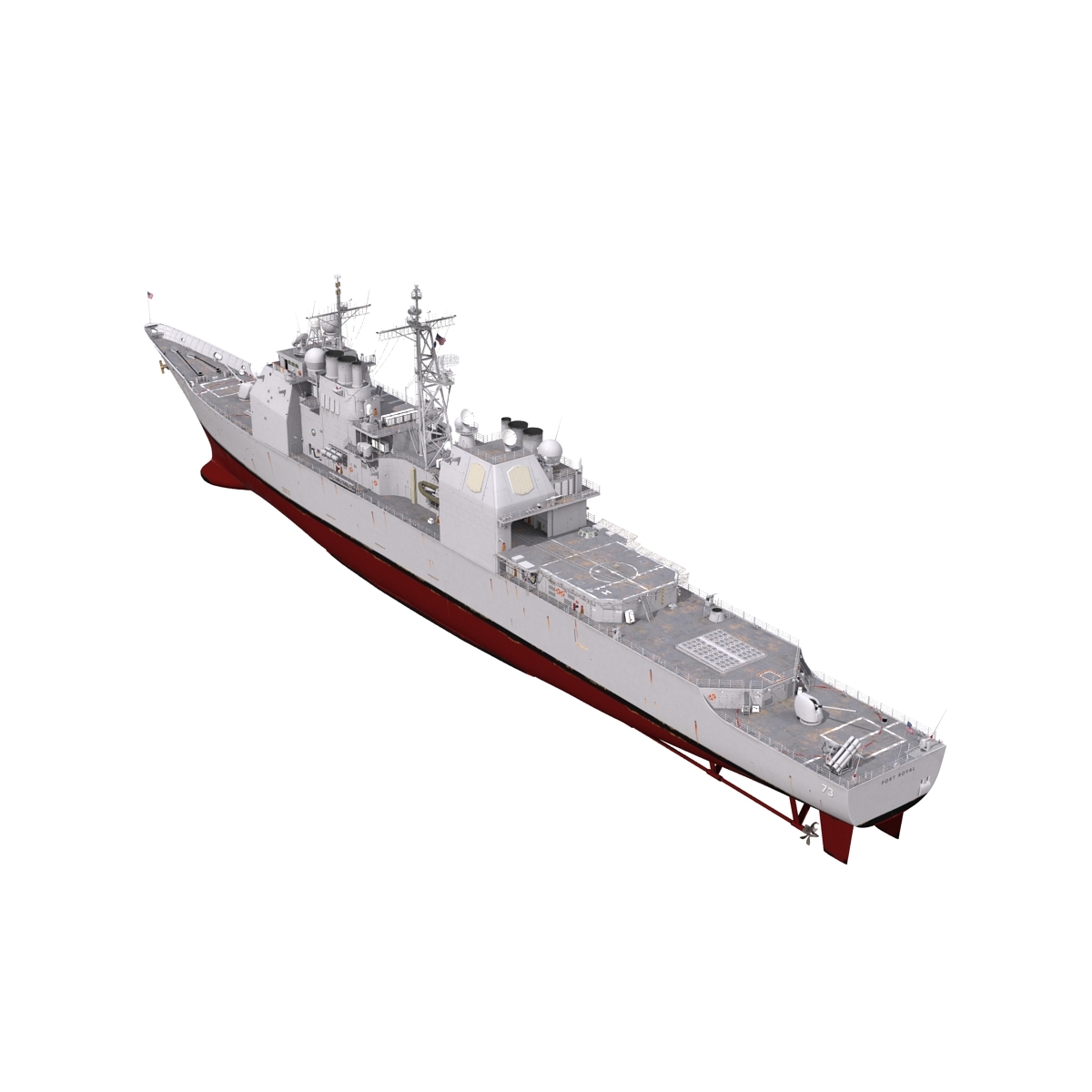 uss port royal cg-73 3d model