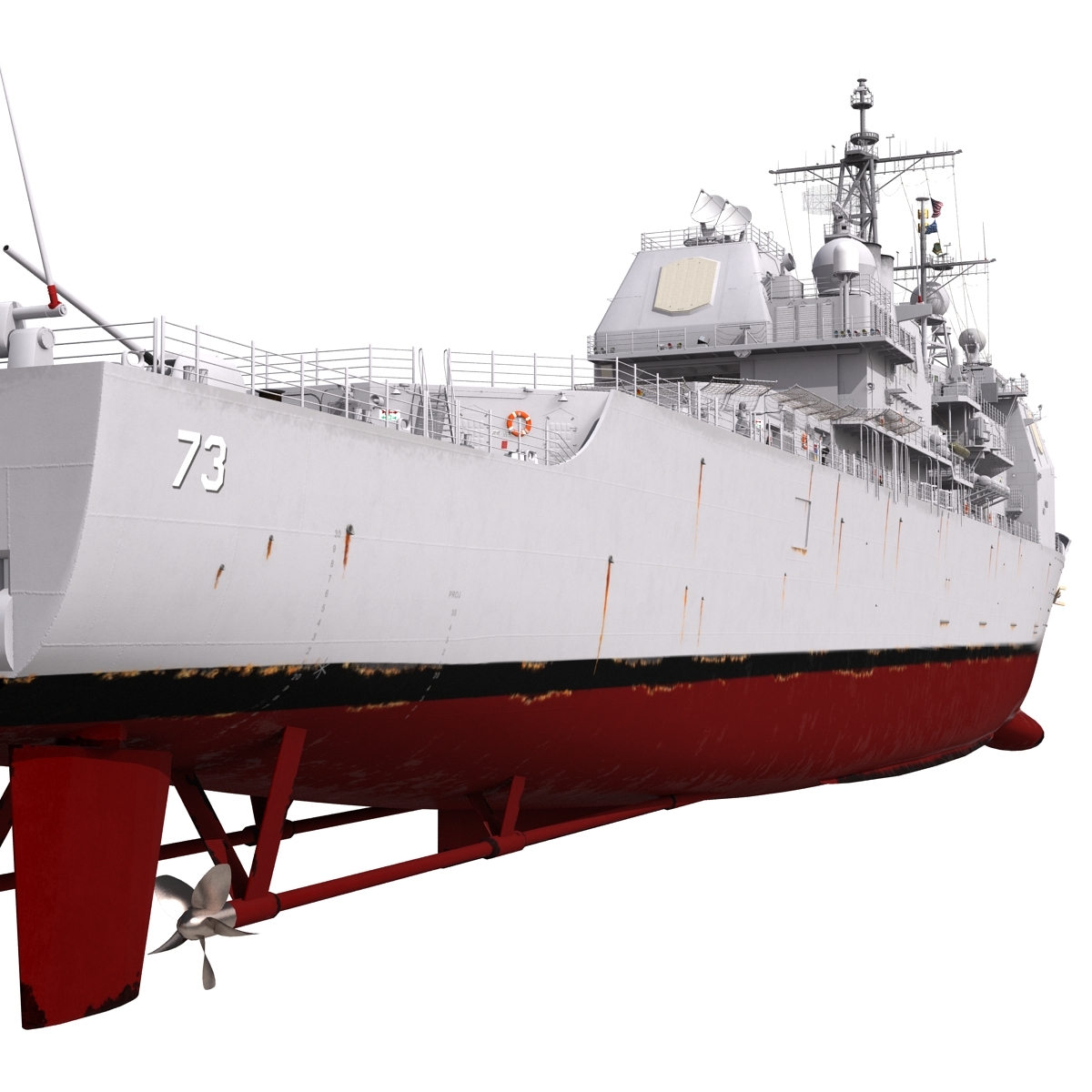 uss port royal cg-73 3d model