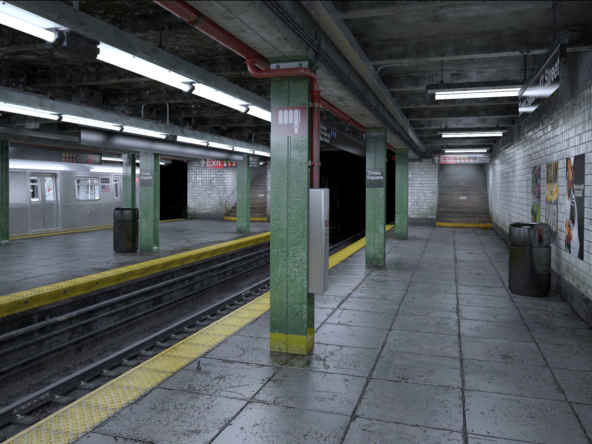 纽约地铁站3d模型