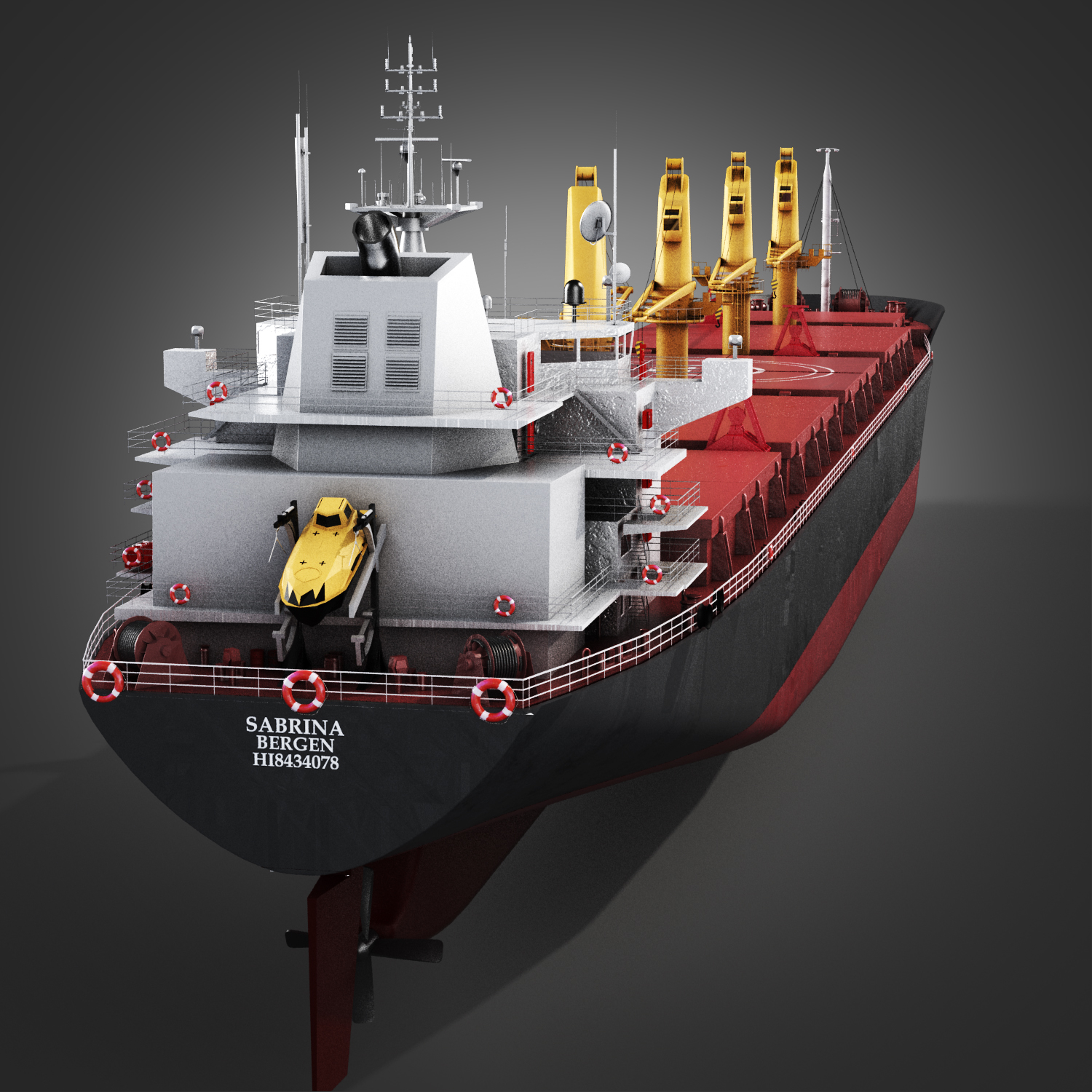 散货船3d模型