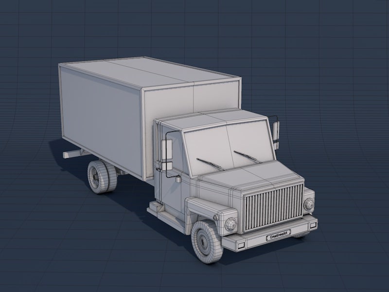 3d model semi truck