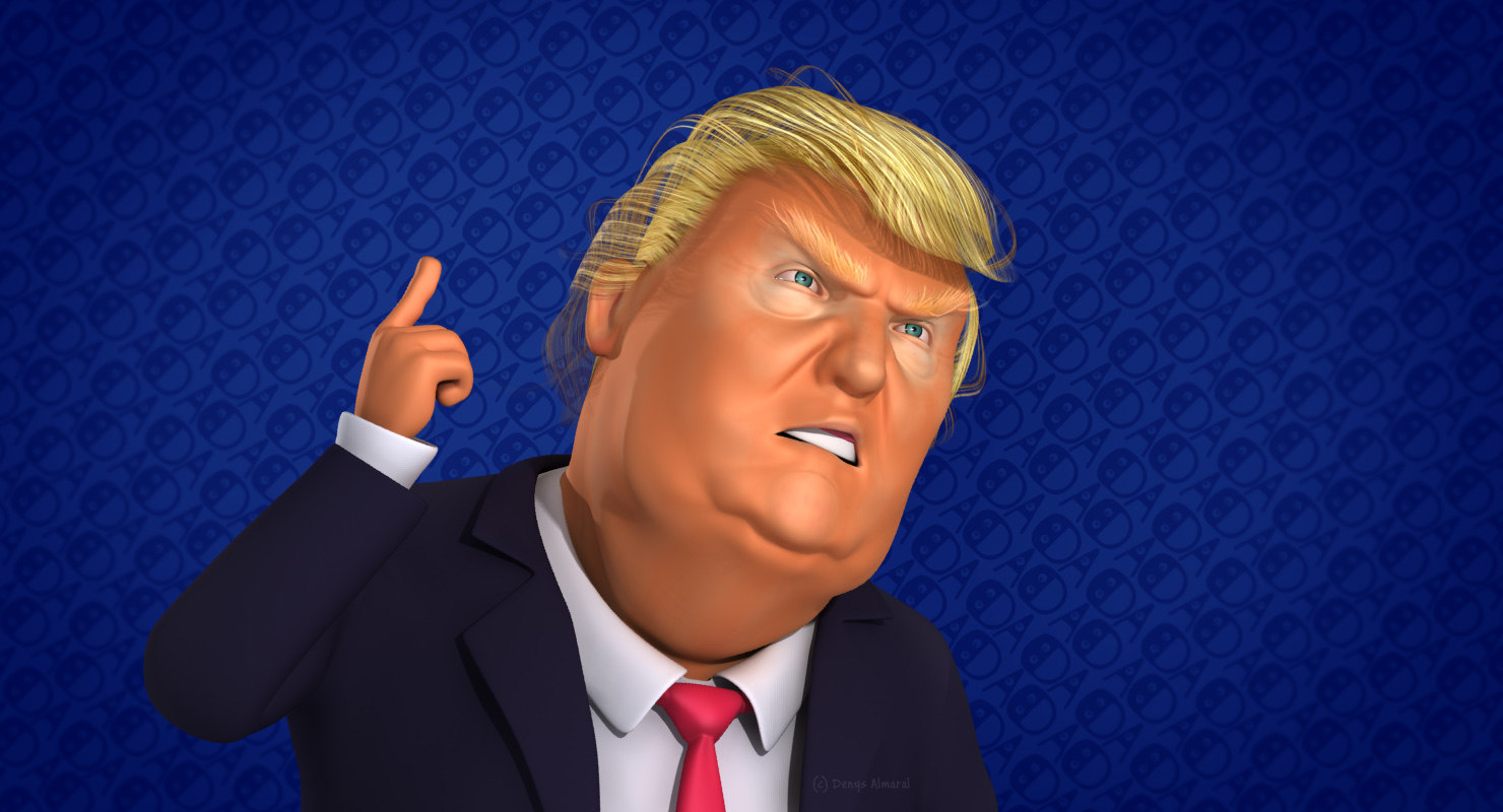 donald trump cartoon caricature