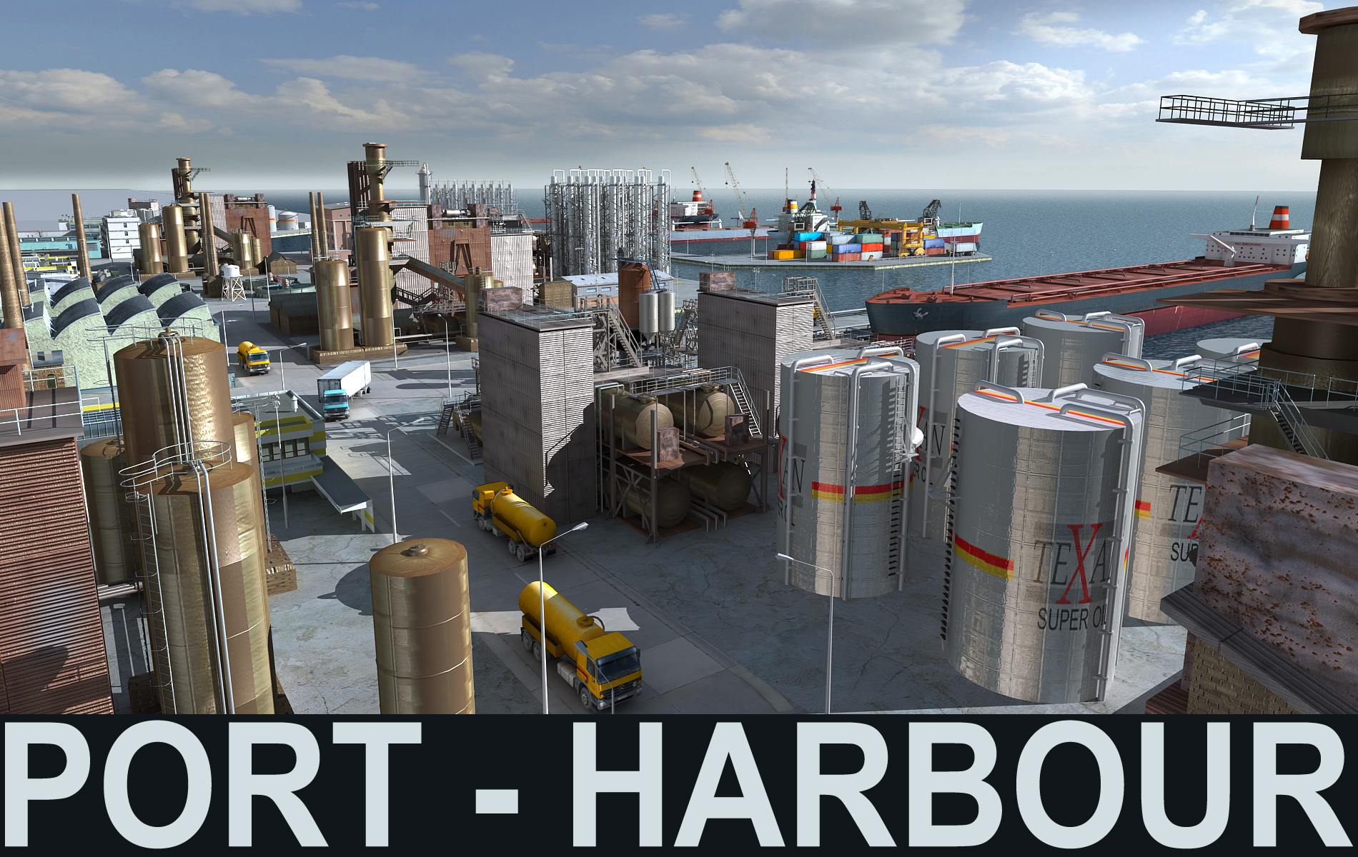 mega hd port harbor系列3d模型