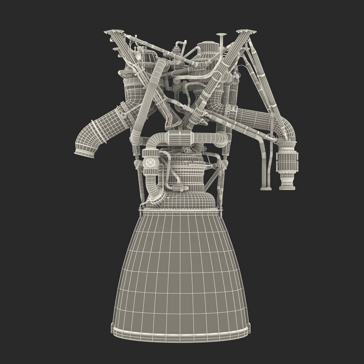 火箭发动机系列3d模型