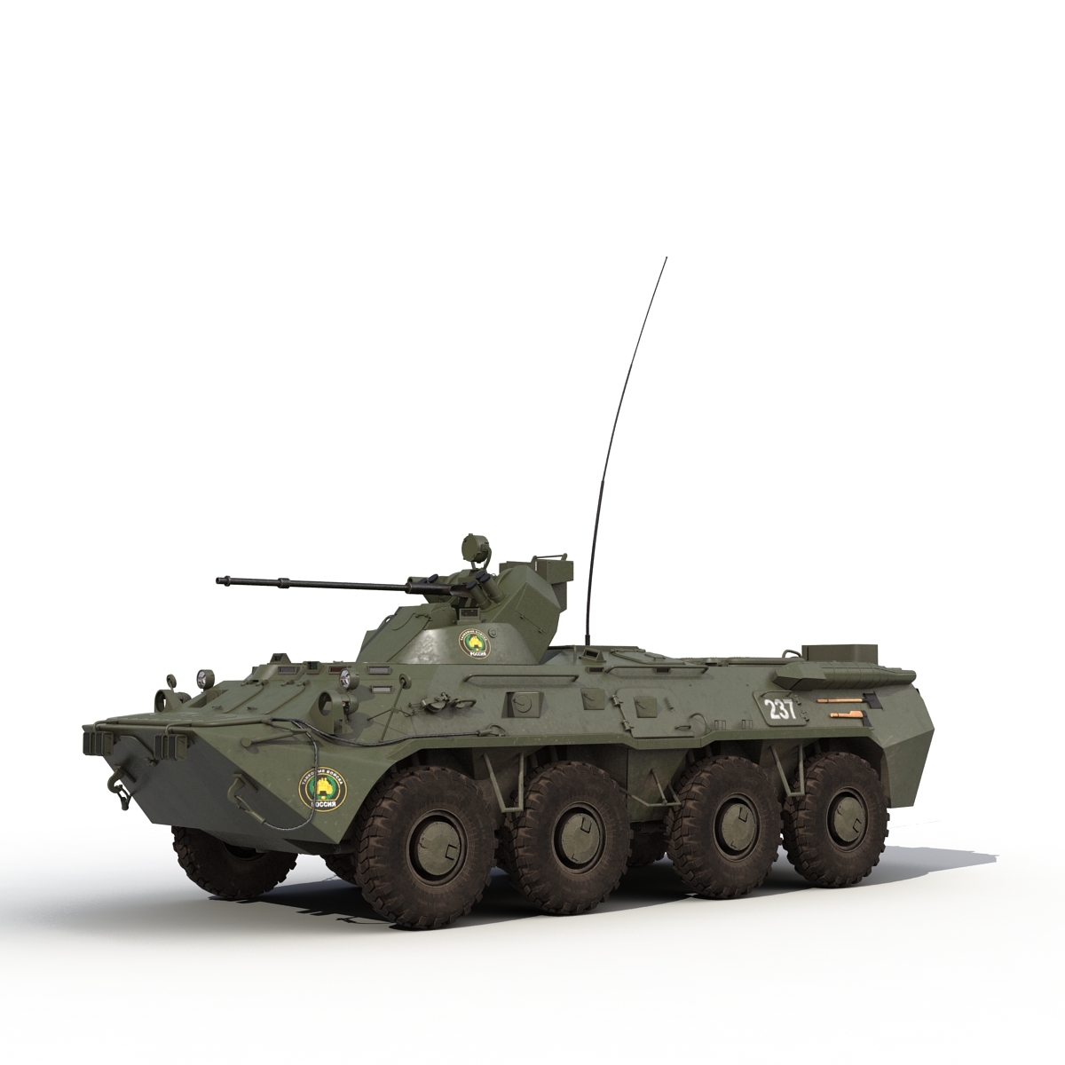 两栖装甲运兵车btr 80a 3d模型3d模型