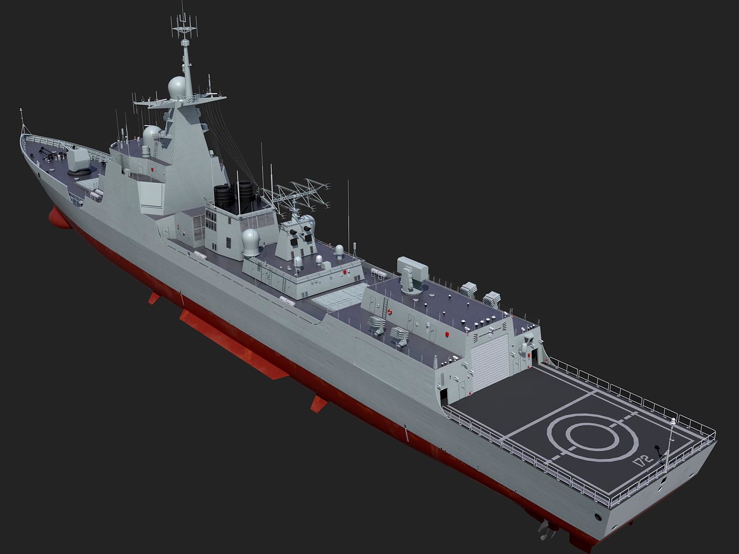中国海军052d型驱逐舰1723d模型