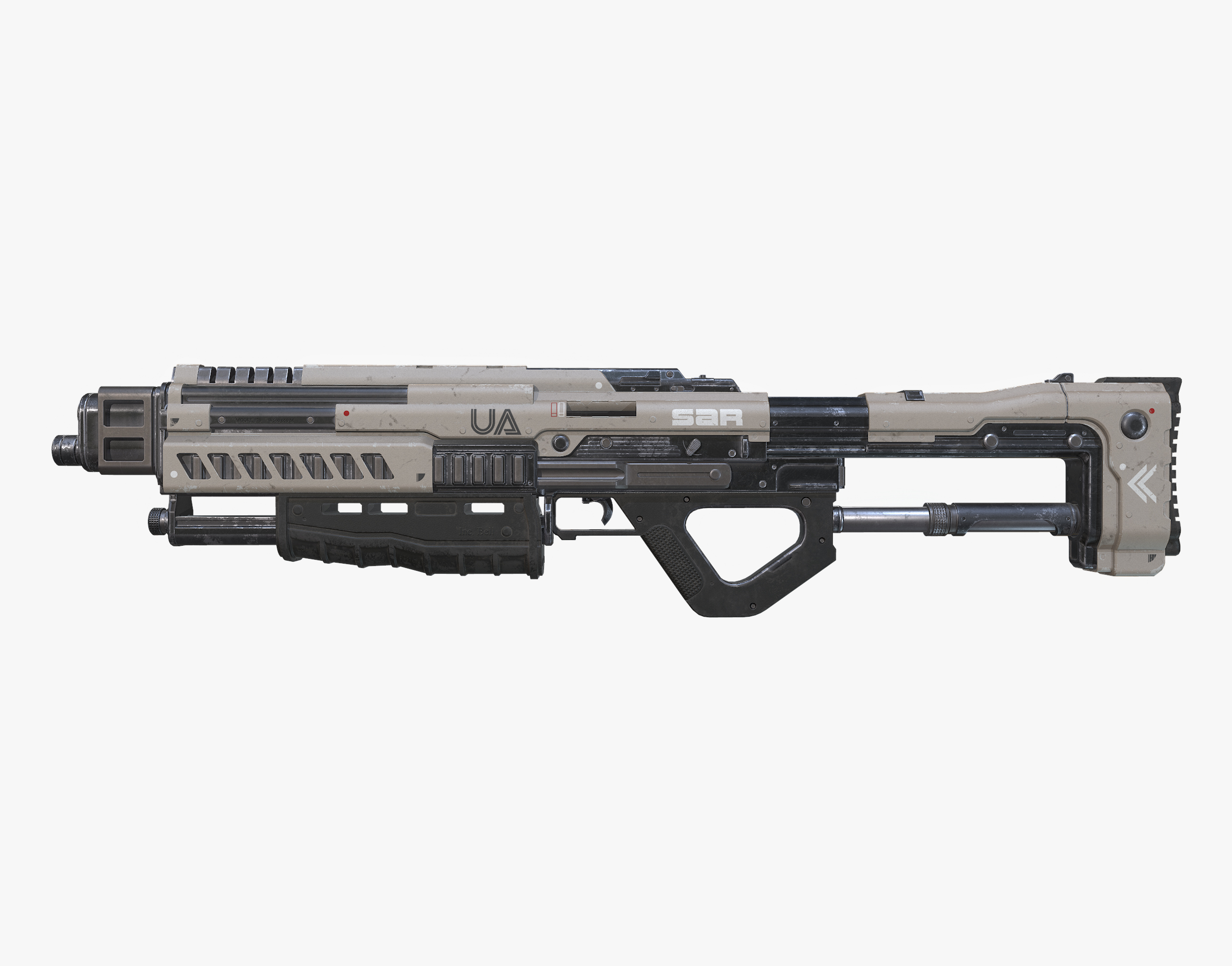 科幻霰弹枪3d模型