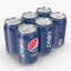 Pack Cans Pepsi D Model