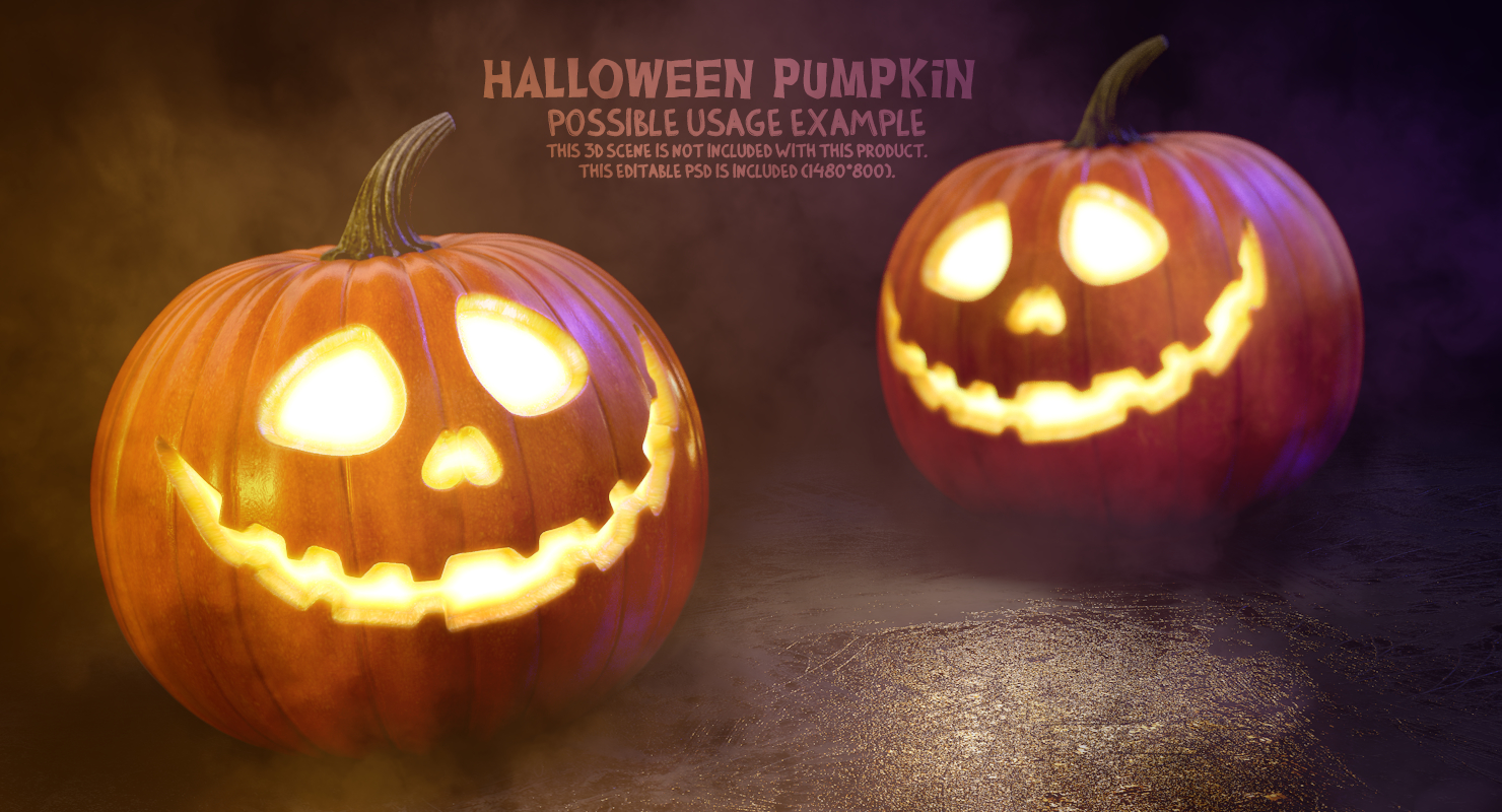 3d halloween pumpkin model