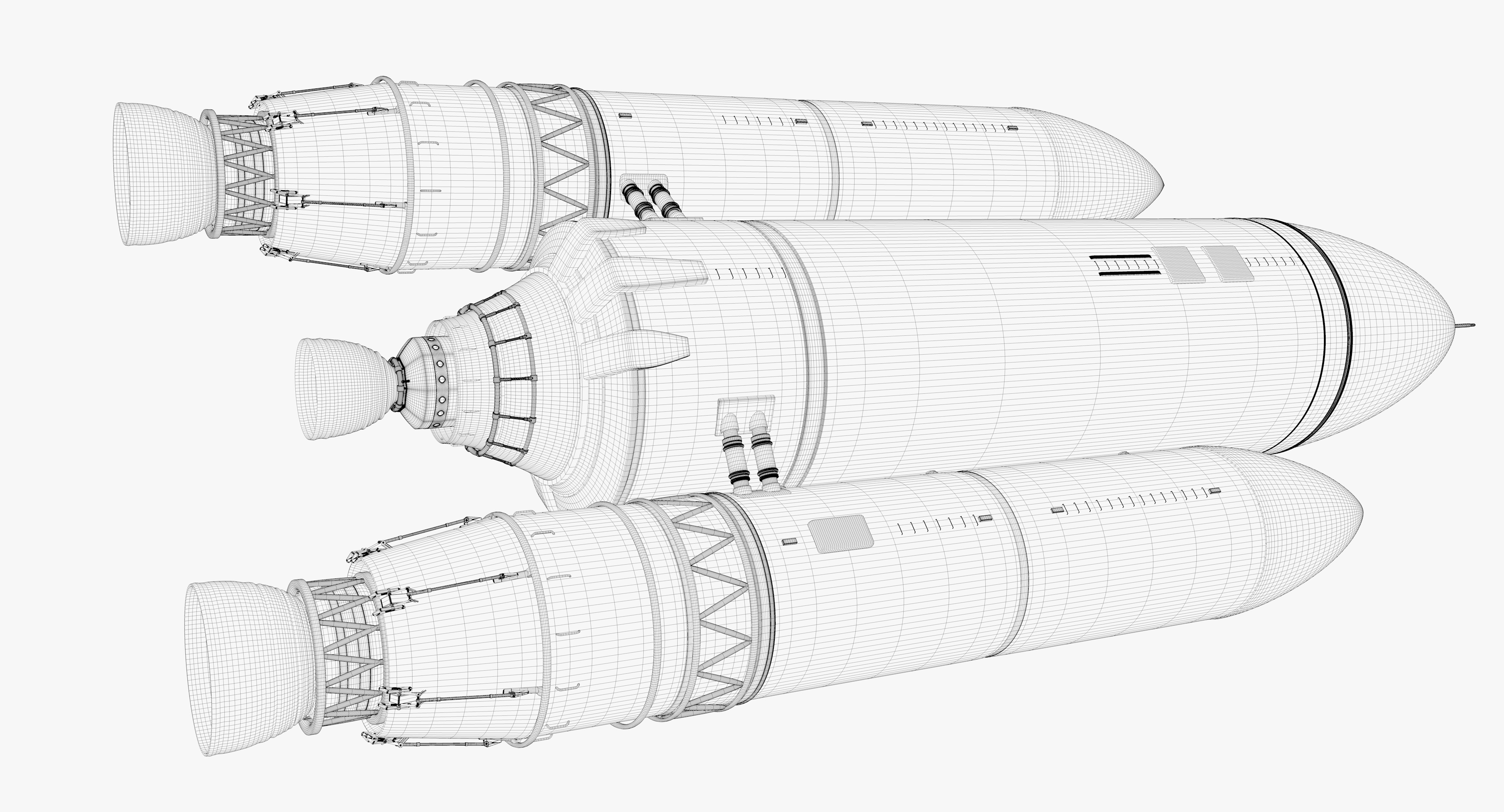 火箭太空飞船3d模型