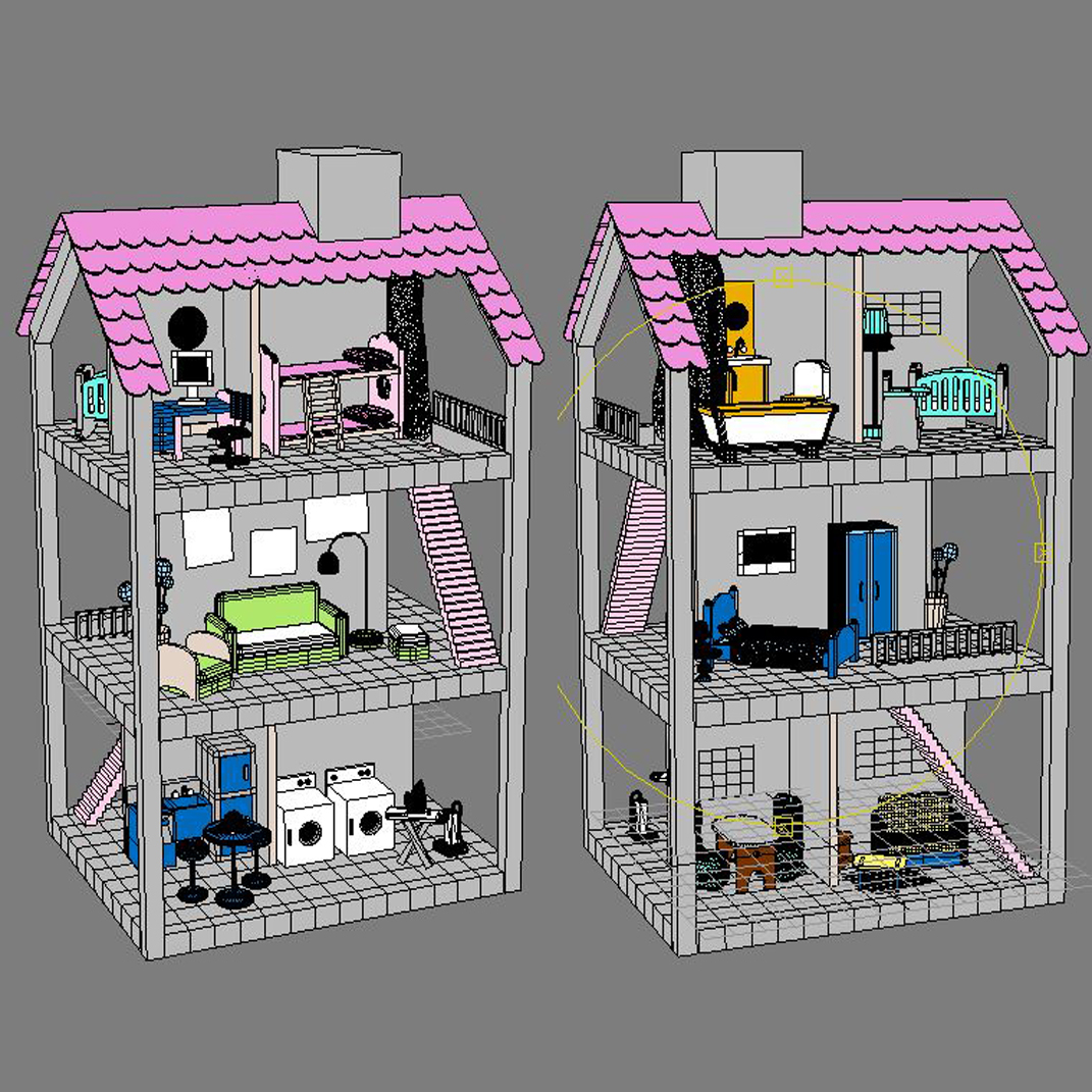 娃娃屋玩偶之家3d模型