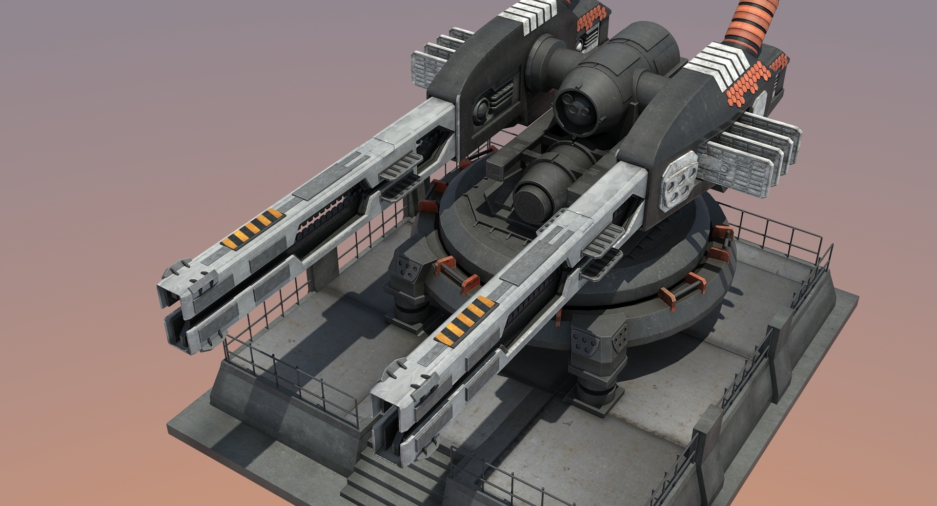 轨道炮3d模型