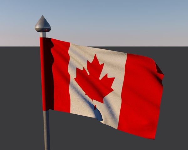 加拿大国旗3d模型