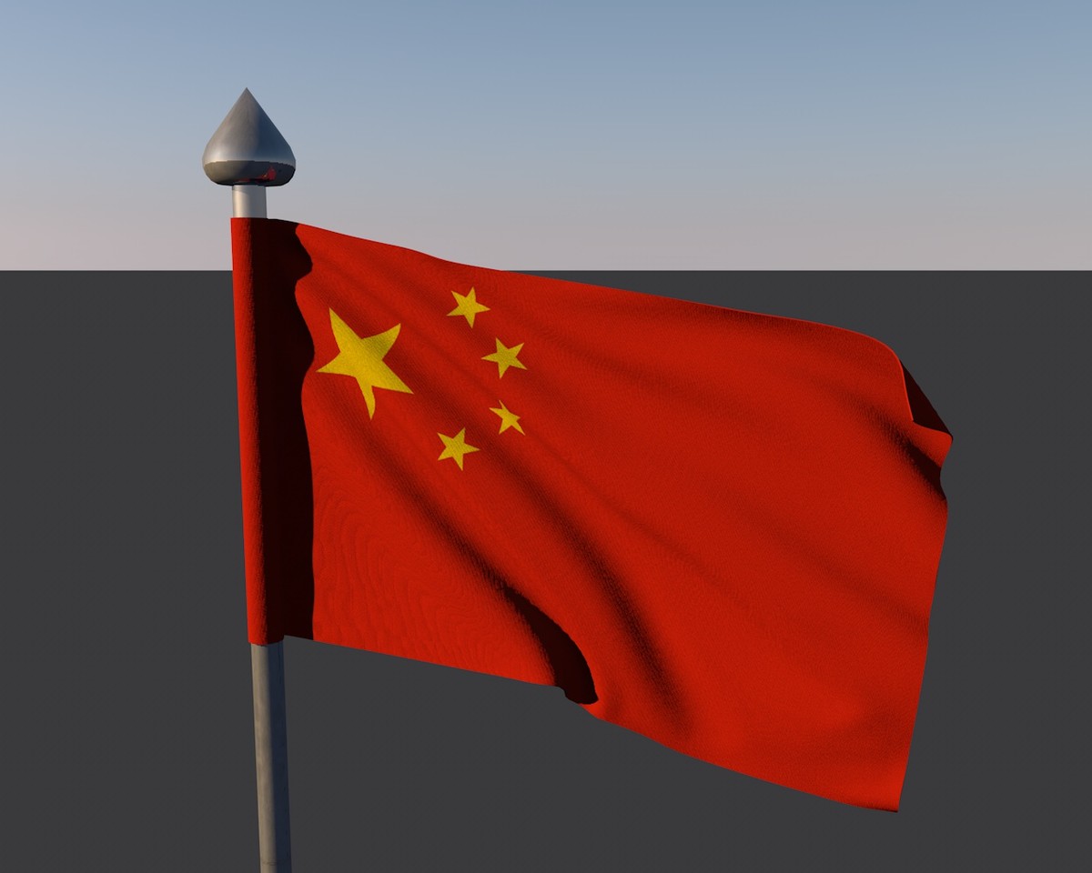 中国国旗3d模型