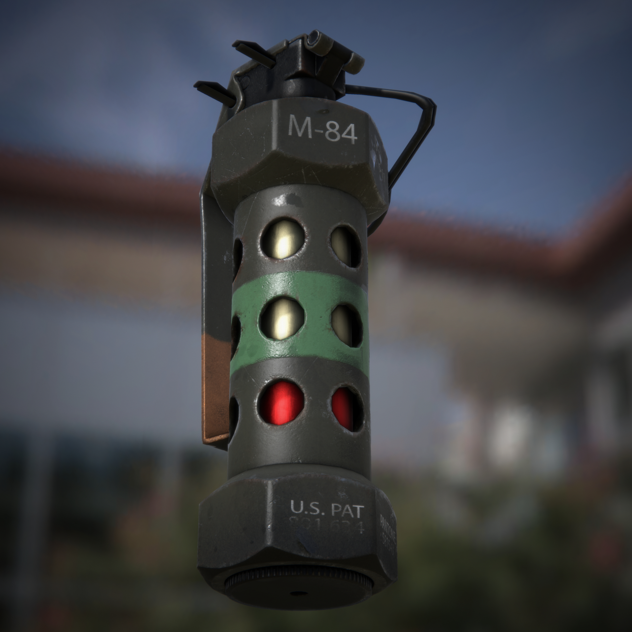 [pbr] m84眩晕手榴弹(实时)3d模型