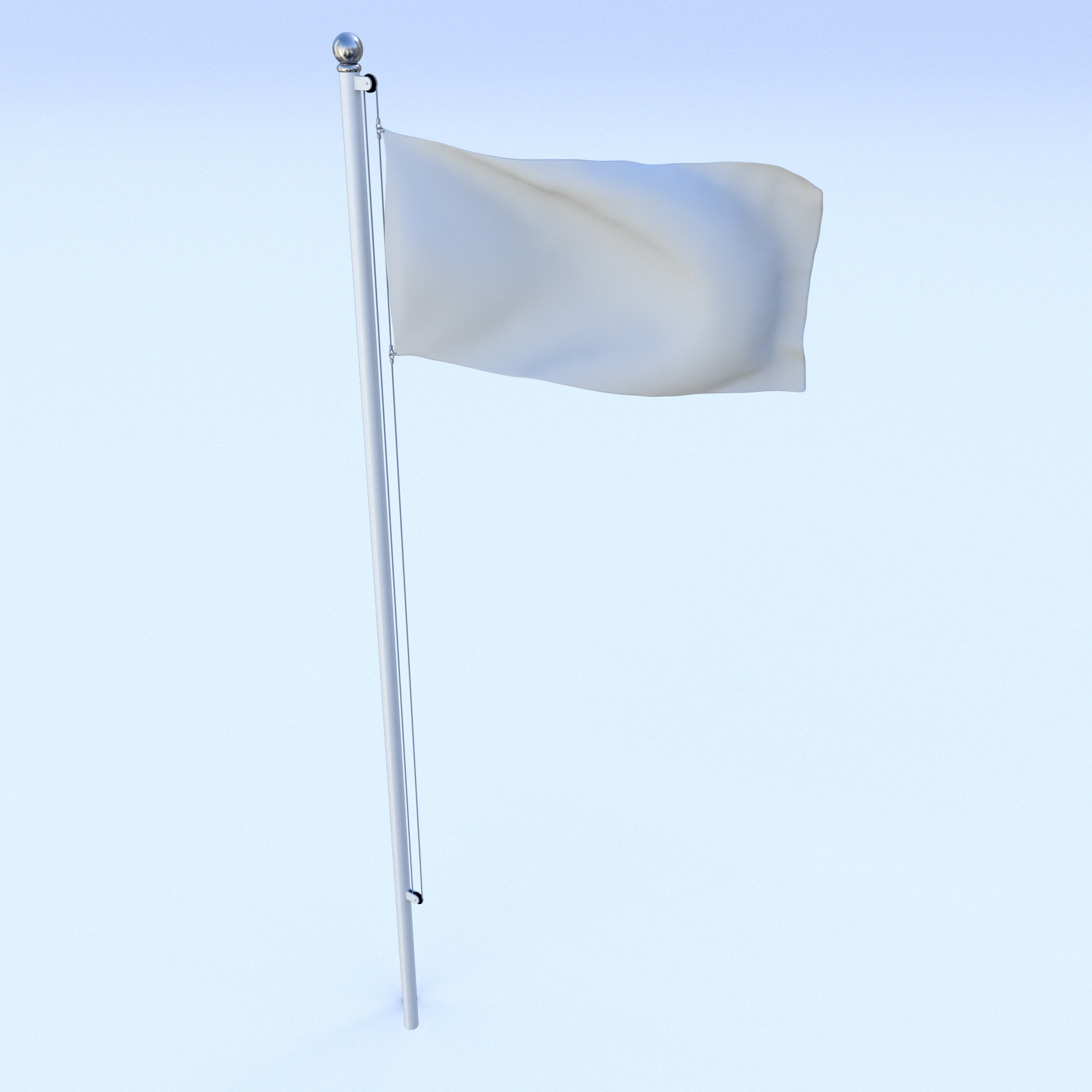 3d flag pole model