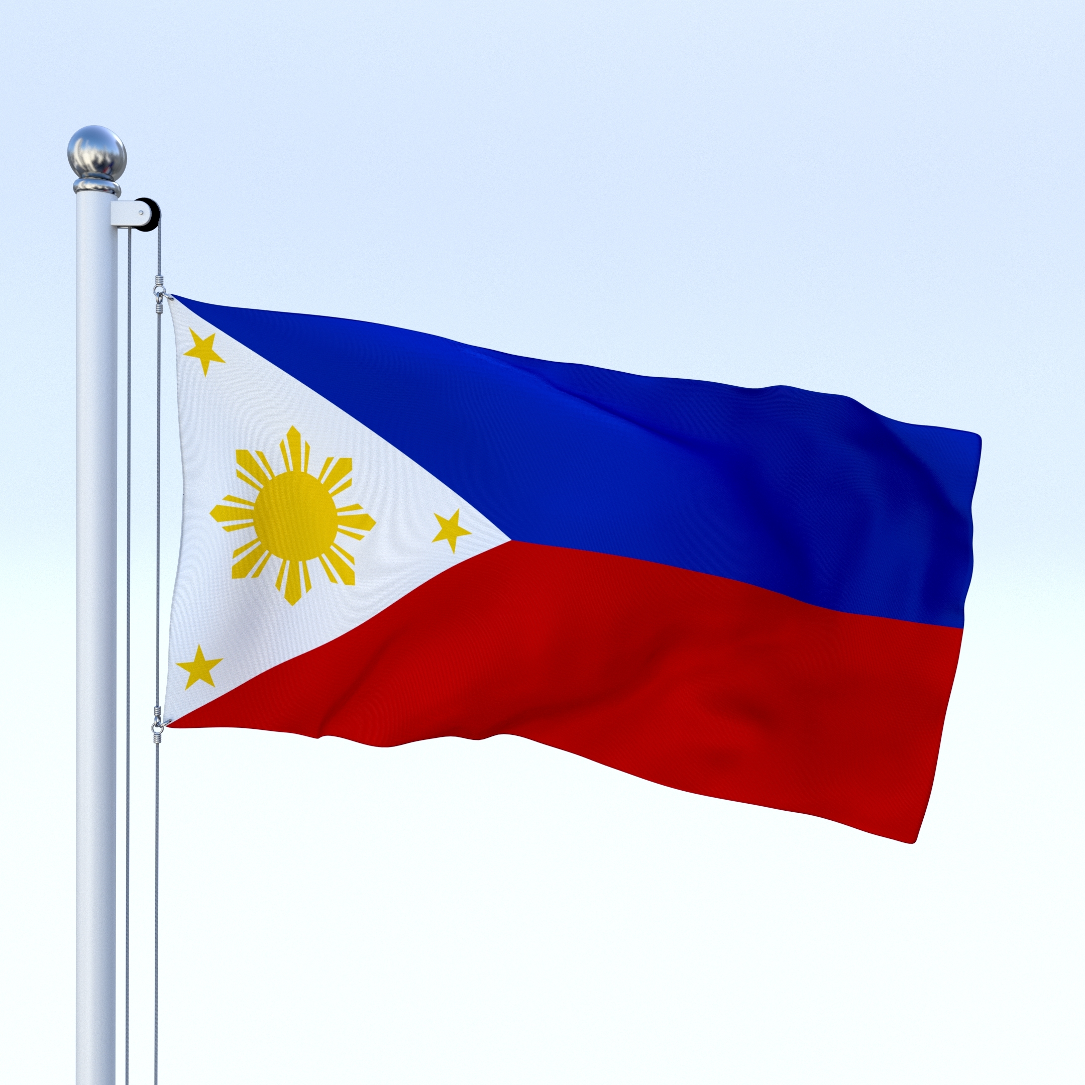 动画的菲律宾国旗3d模型